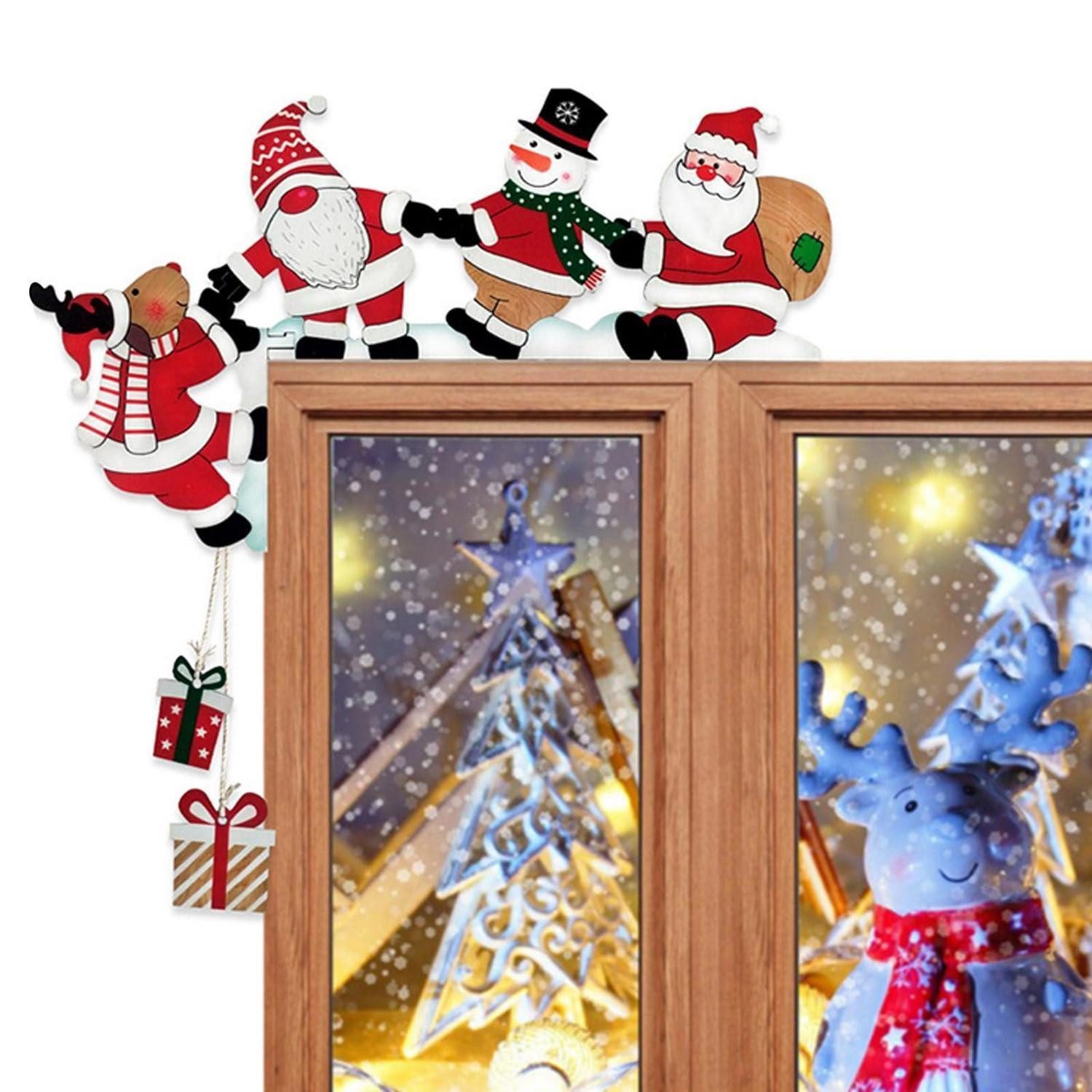 LuxusKollektion Schneemann Türrahmen Deko Weihnachten Holz Lustig (1 St)