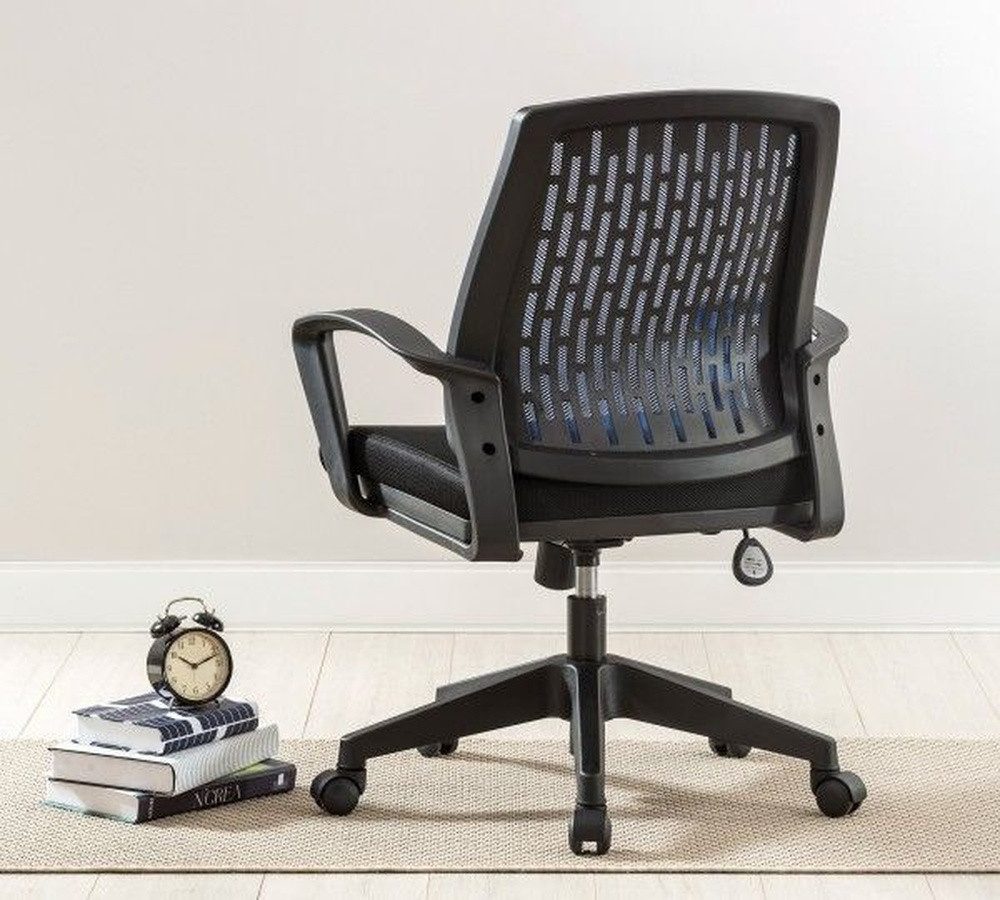 Möbel-Zeit Bürostuhl COMFORT, blau, Sitzschale drehbar und höhenverstellbar