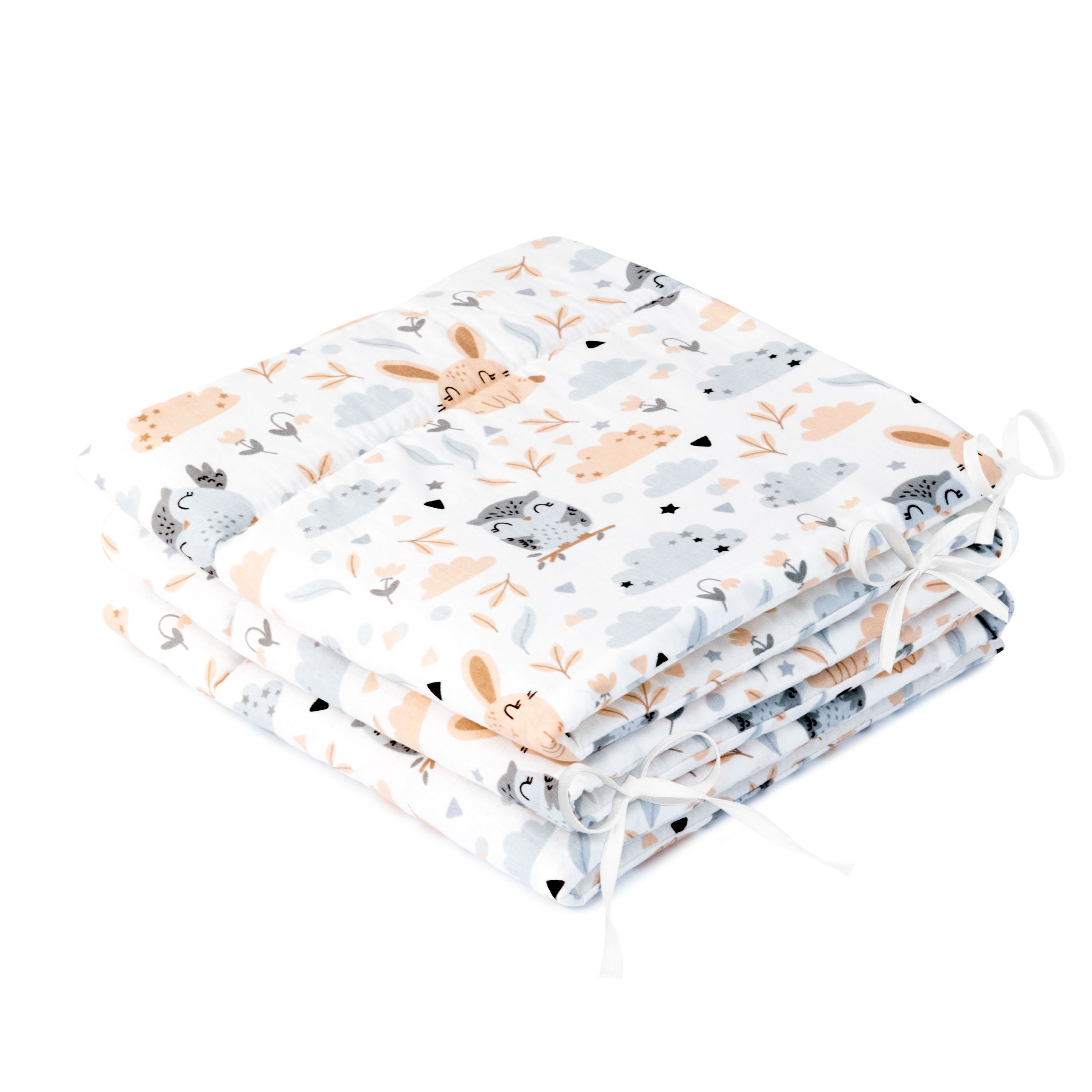 Bettnestchen - Bettumrandung 180x30 cm für Kinderbett 120x60 geeignet (Kopfschutz)