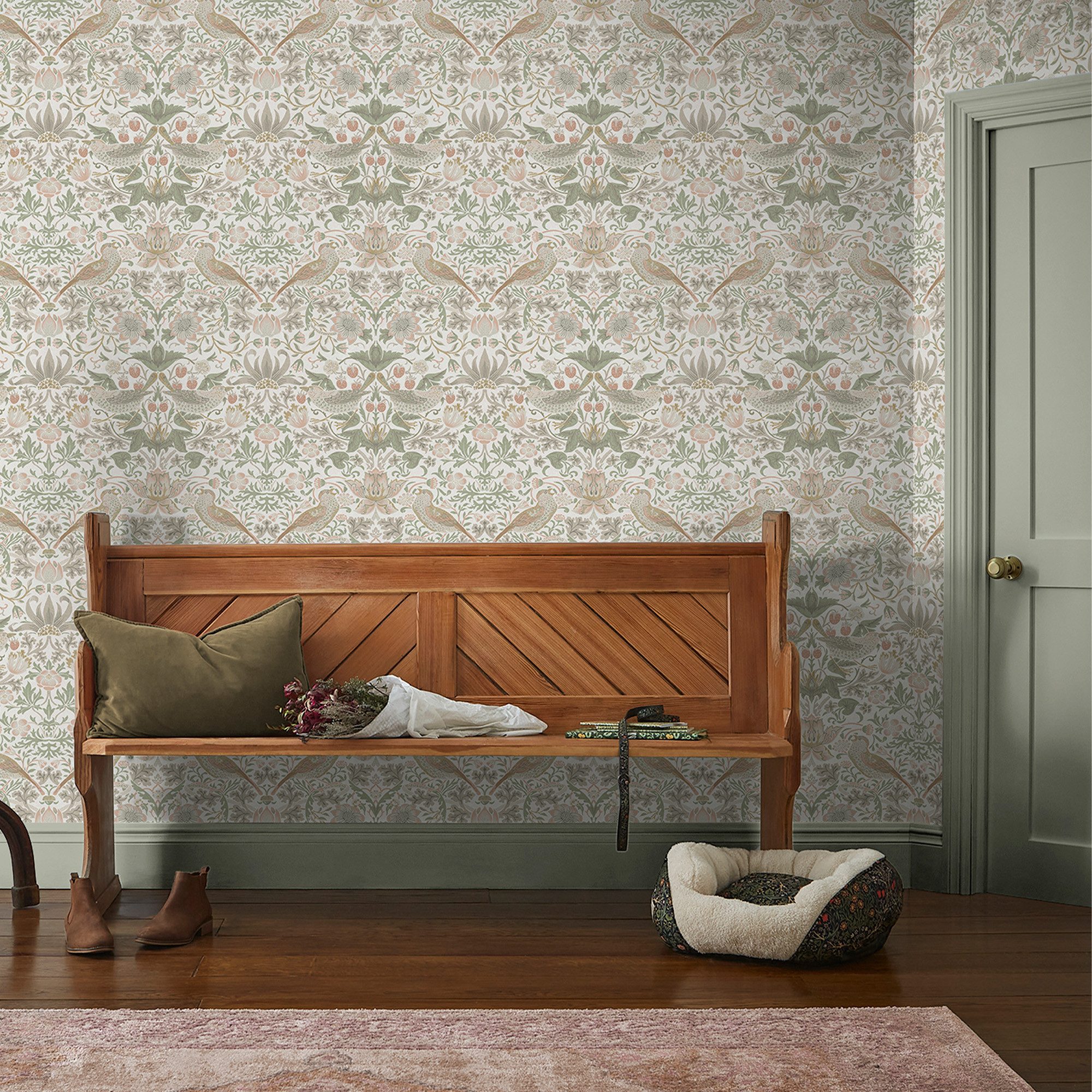 WILLIAM MORRIS AT HOME Vliestapete Strawberry Thief, texturiert, Retro, (1 St), Design Обои