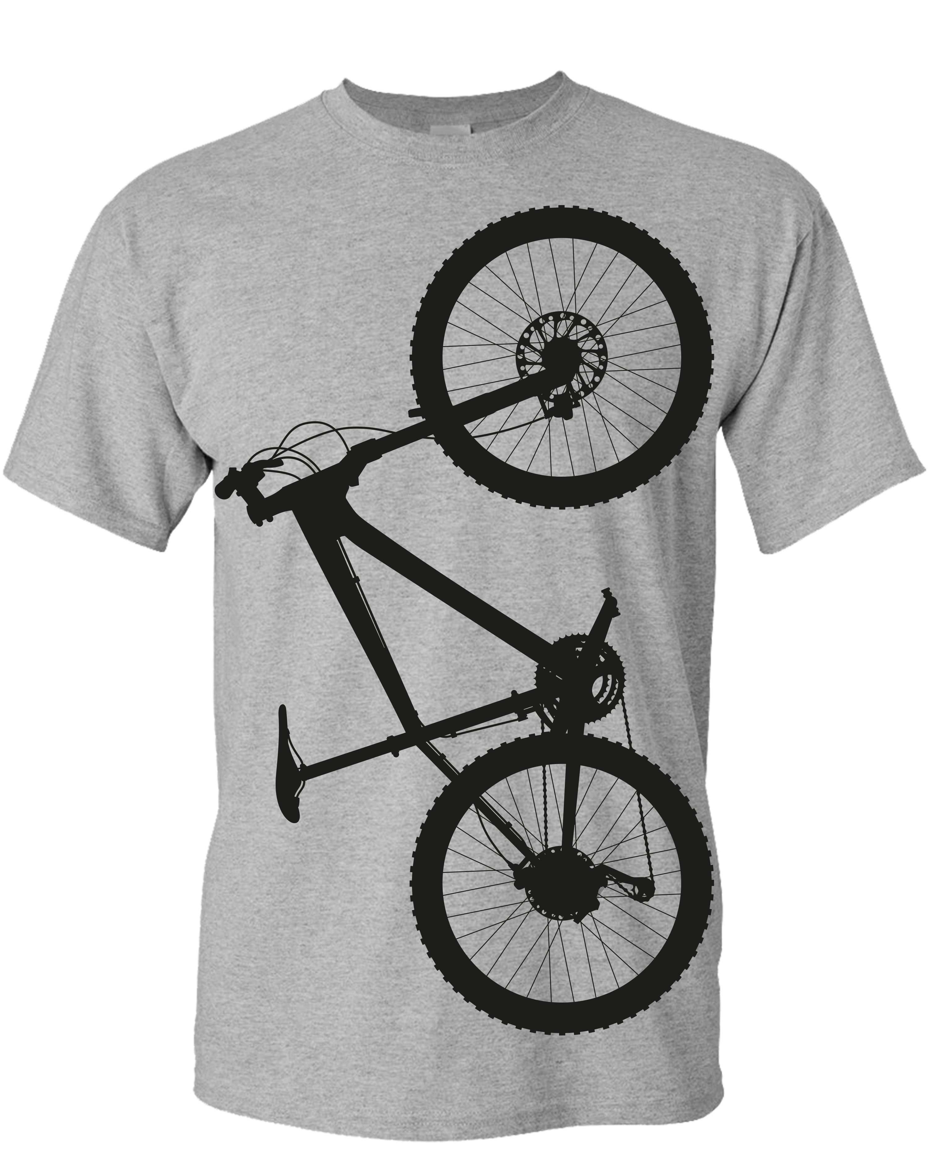 Baddery Print-Shirt Fahrrad T-Shirt : MTB Hardtail - Sport Tshirts Herren, hochwertiger Siebdruck, auch Übergrößen, aus Baumwolle