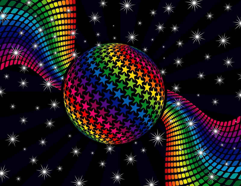 Papermoon Fototapete Rainbow Disco Dance
