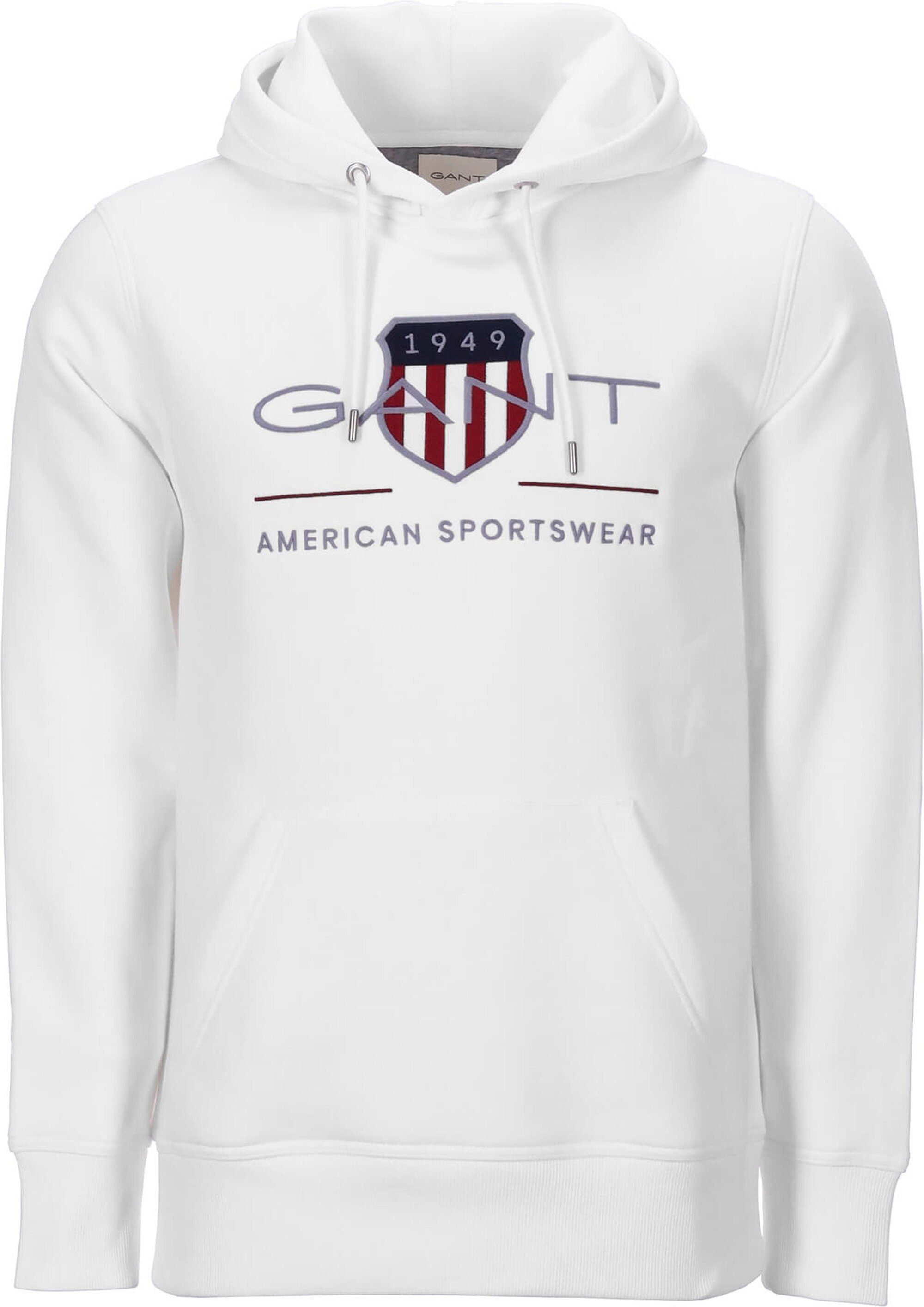 Gant Kapuzenpullover GANT Shield Hoodie weiss günstig online kaufen