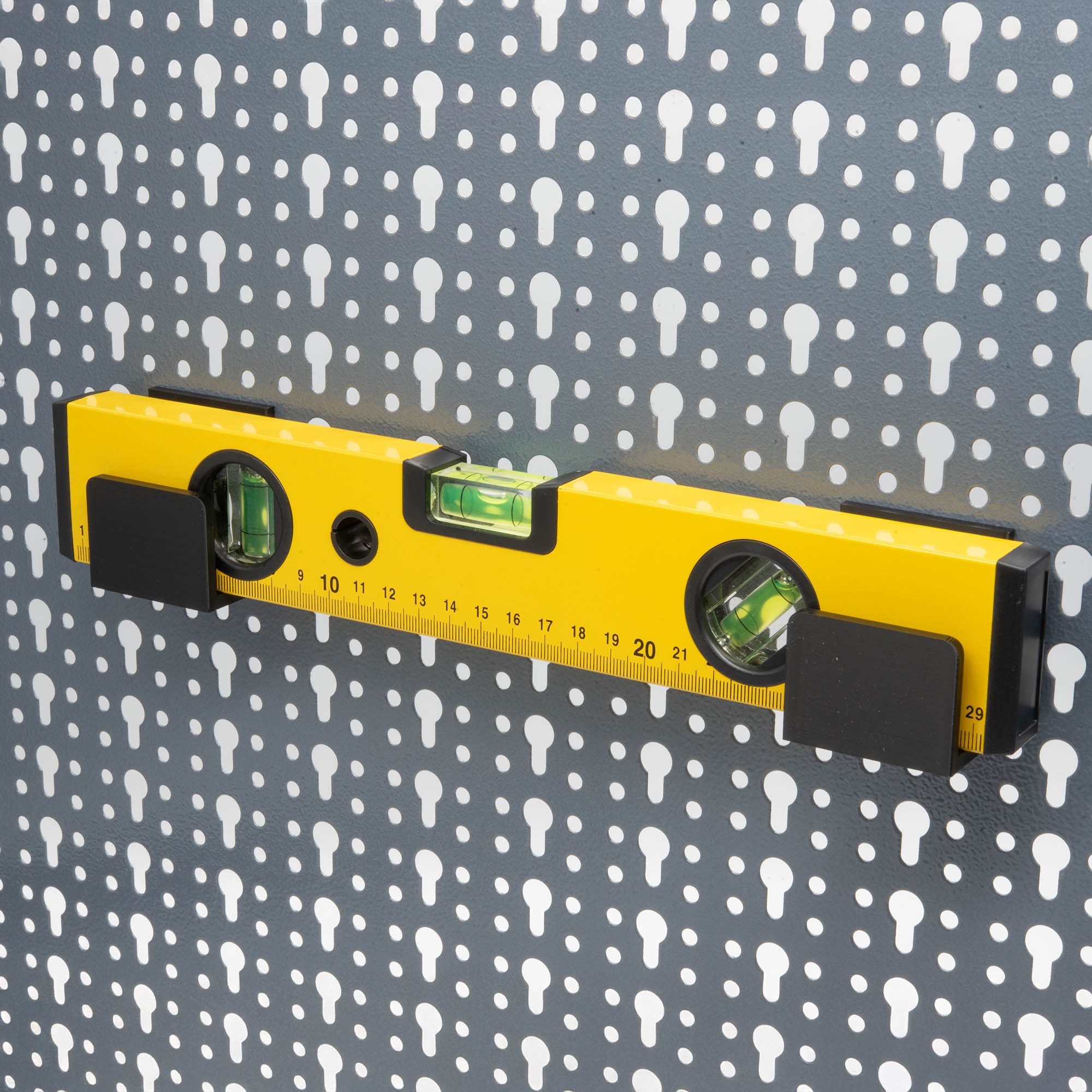 TSB Werk Werkzeughalter Wasserwaage Halter für Küpper Lochwand, Wasserwaagenhalter, Werkzeugwand, Universal