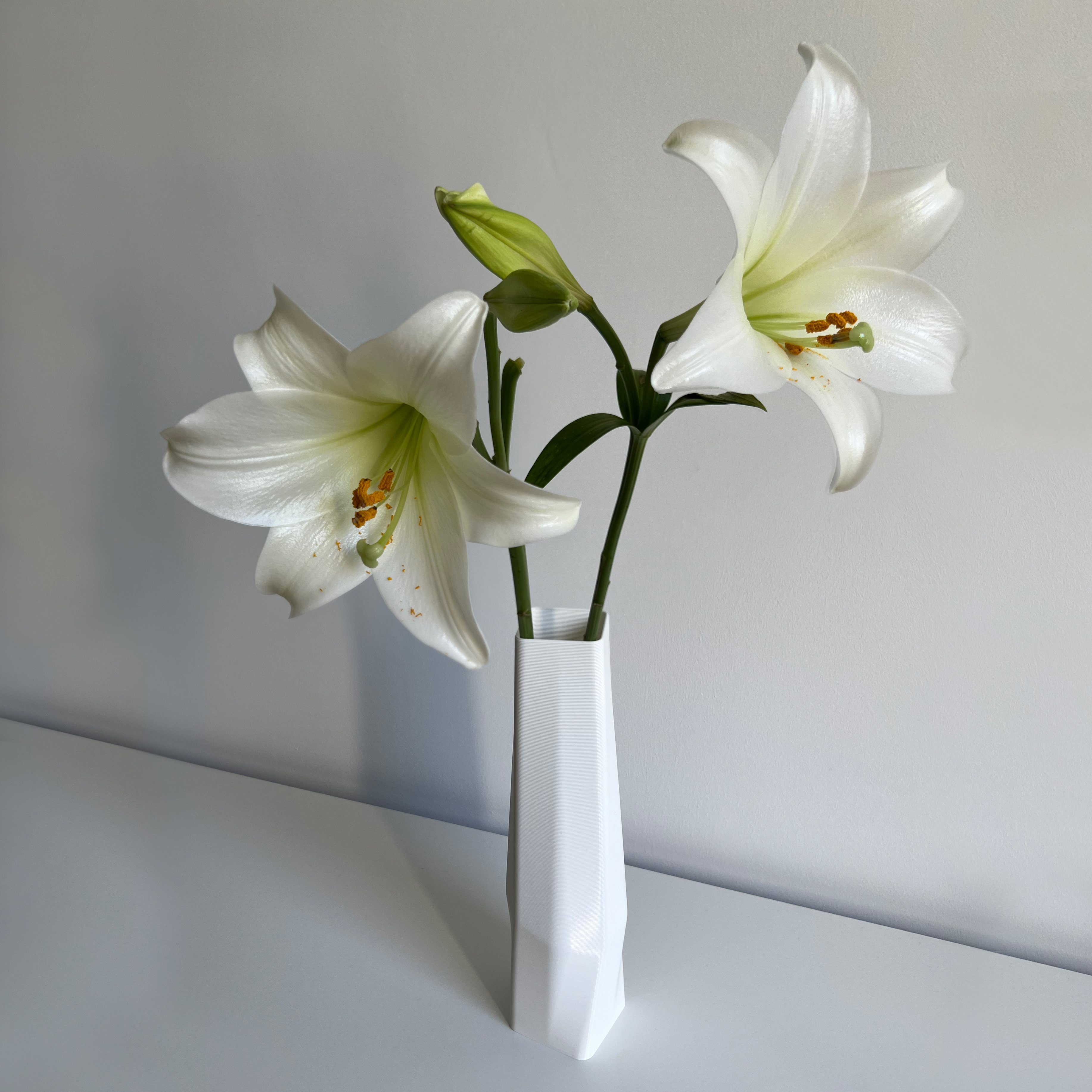Shapes - Decorations Dekovase (Rillung) square Struktur Vasen, (Einzelmodell, 3D des innerhalb 100% vase Farben, Vase), 3D-Druck - the Weiß Wasserdicht; 1 Leichte Materials (basic), viele