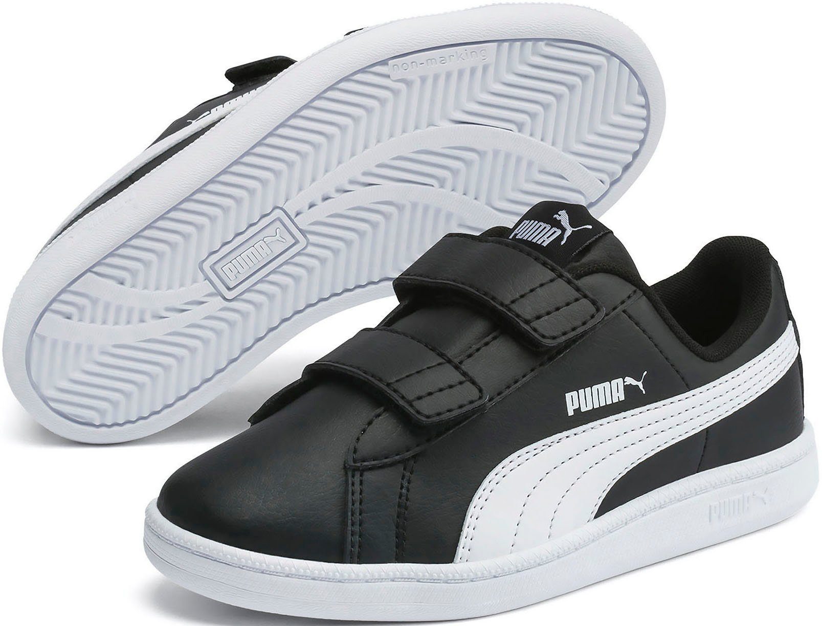 PUMA mit UP V PUMA Sneaker schwarz-weiß PS Klettverschluss