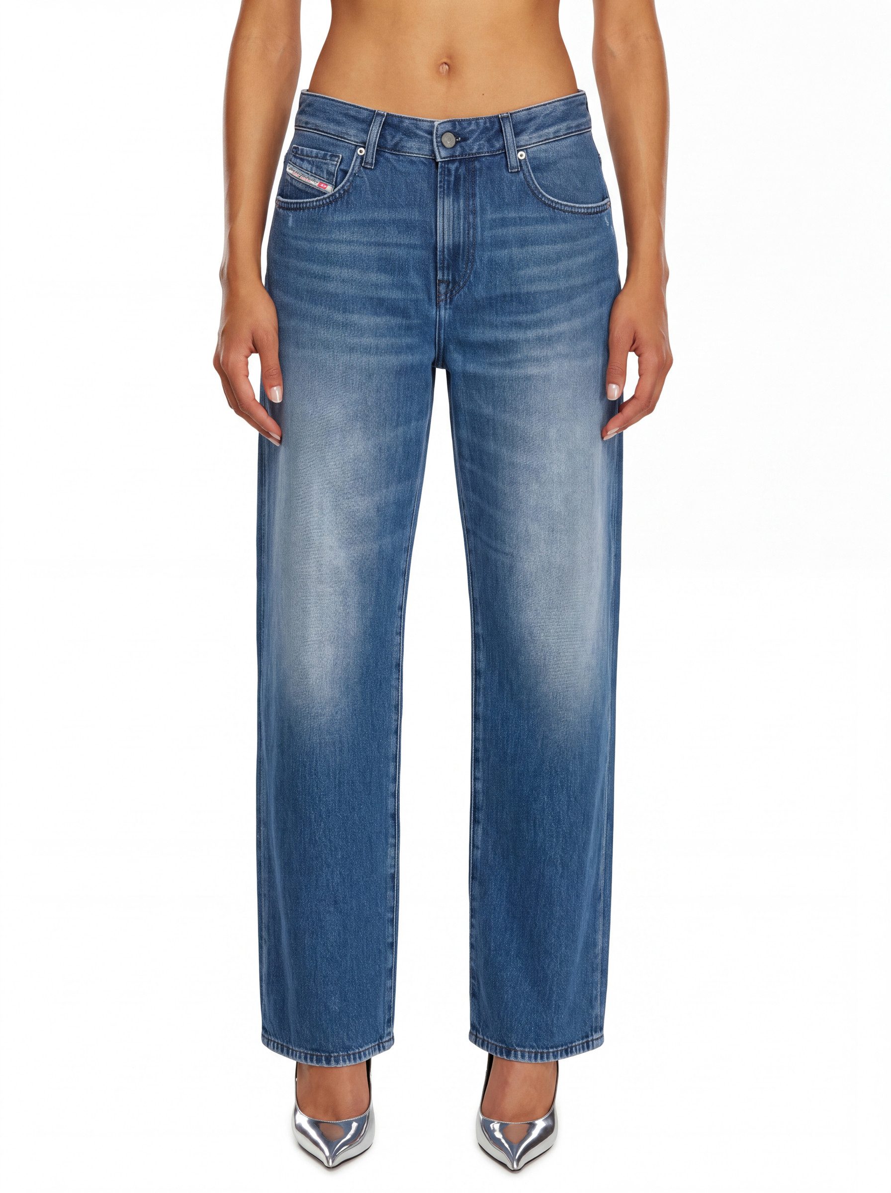 Diesel Loose-fit-Jeans Straight Leg - 1999 D-REGGY Mittlere Leibhöhe, weite Beinform