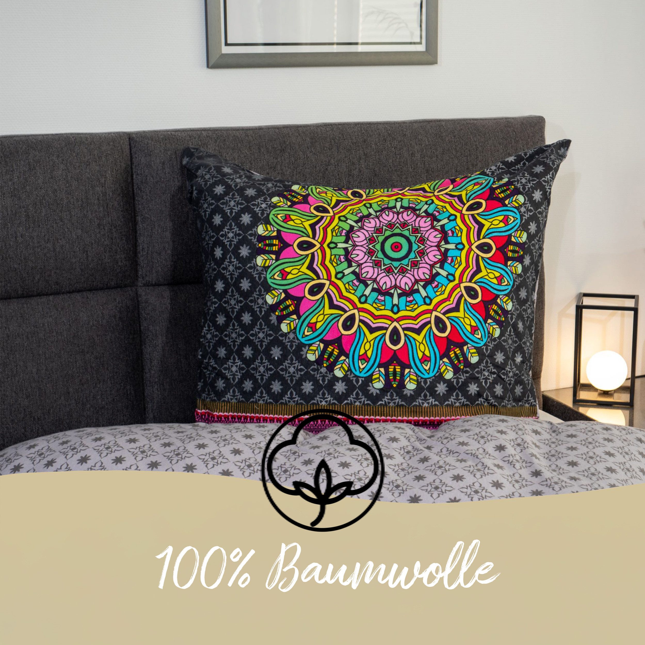 Traumschloss Bettwäsche Comfort Baumwolle, Flanell, 2 teilig, bunte Mandala günstig online kaufen