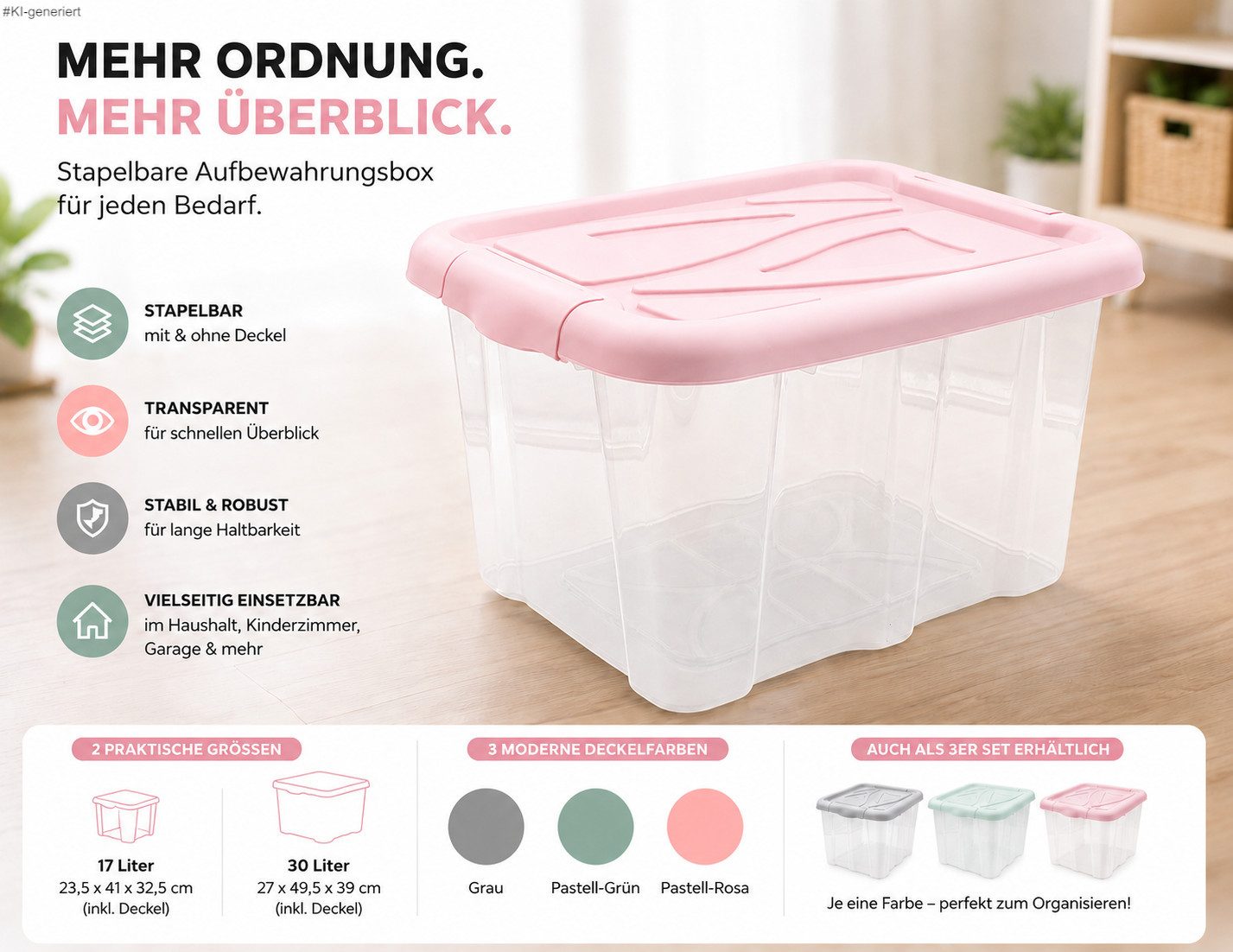 Durchsichtige Stapelboxen online kaufen