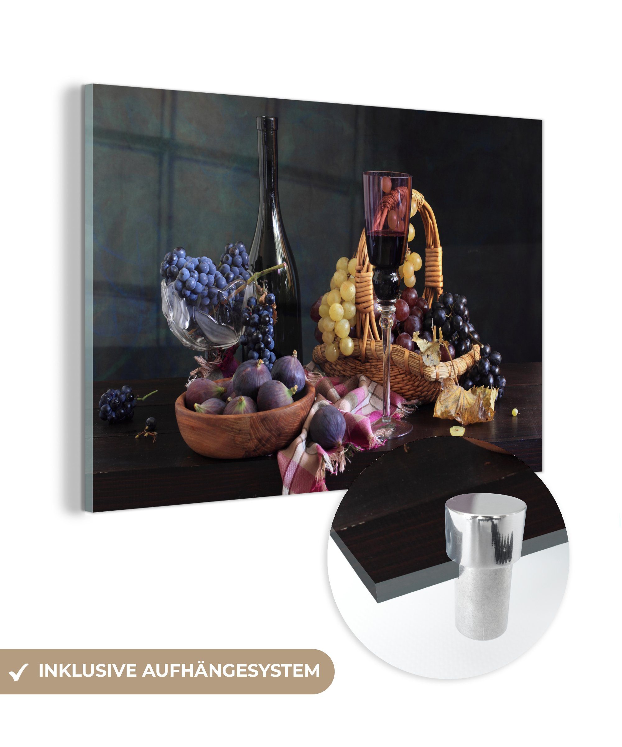 mit Getränken, St), Acrylglasbilder (1 Wohnzimmer MuchoWow Stillleben & teuren Schlafzimmer Ein Acrylglasbild