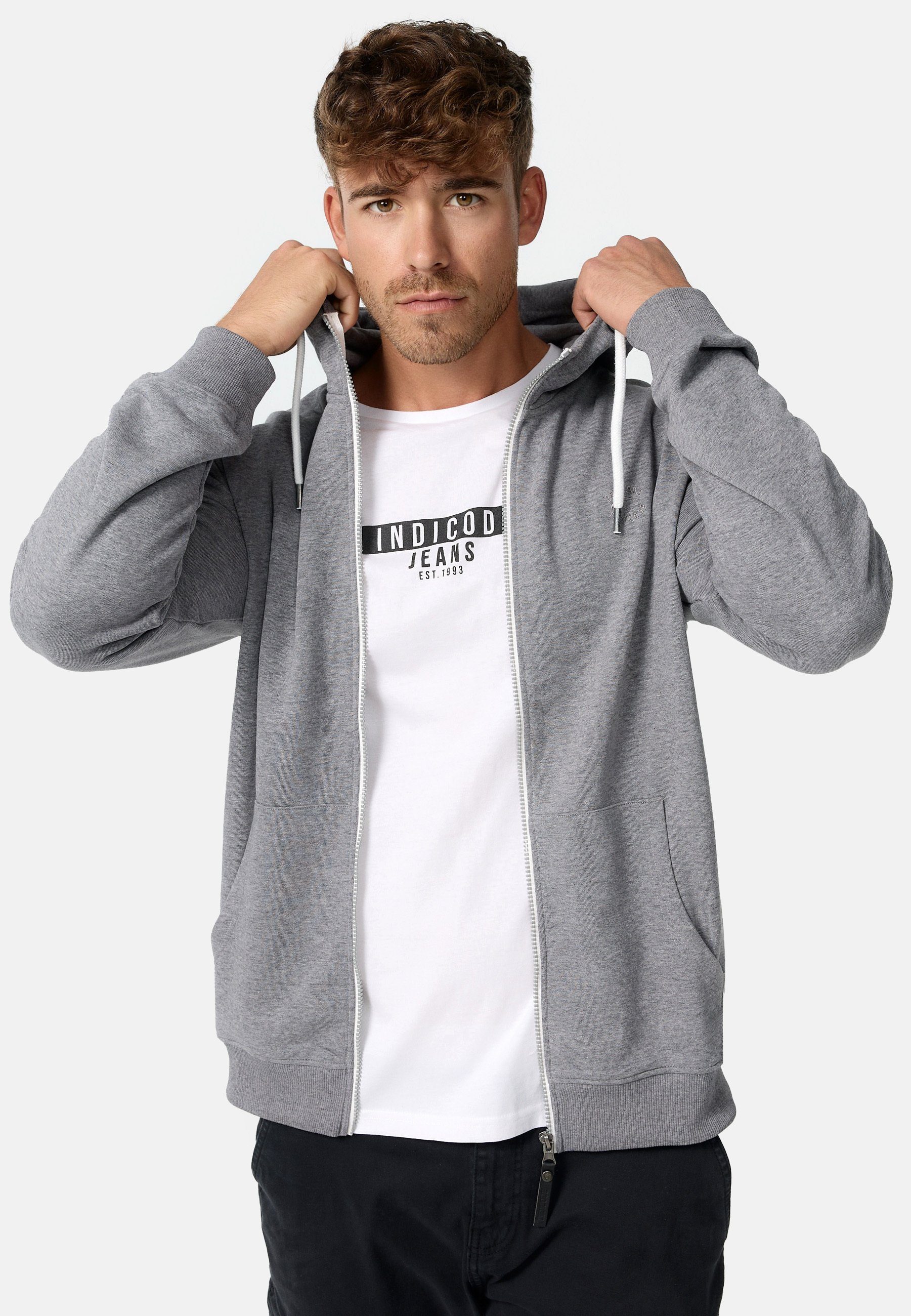 INChristos Grey Indicode Mix Sweatjacke