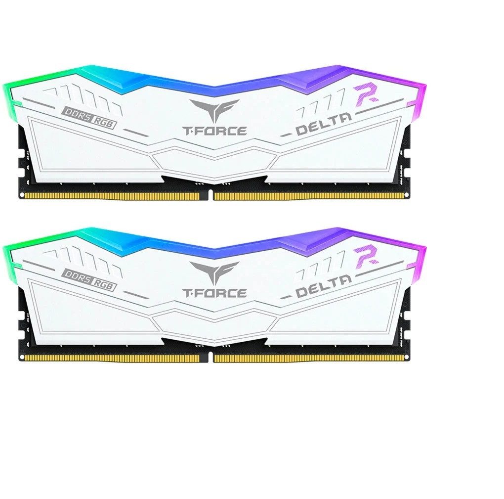 Teamgroup T-Force Delta RGB 32GB DDR5-6000 Weiß CL30 PC-Arbeitsspeicher (RGB-Beleuchtung)