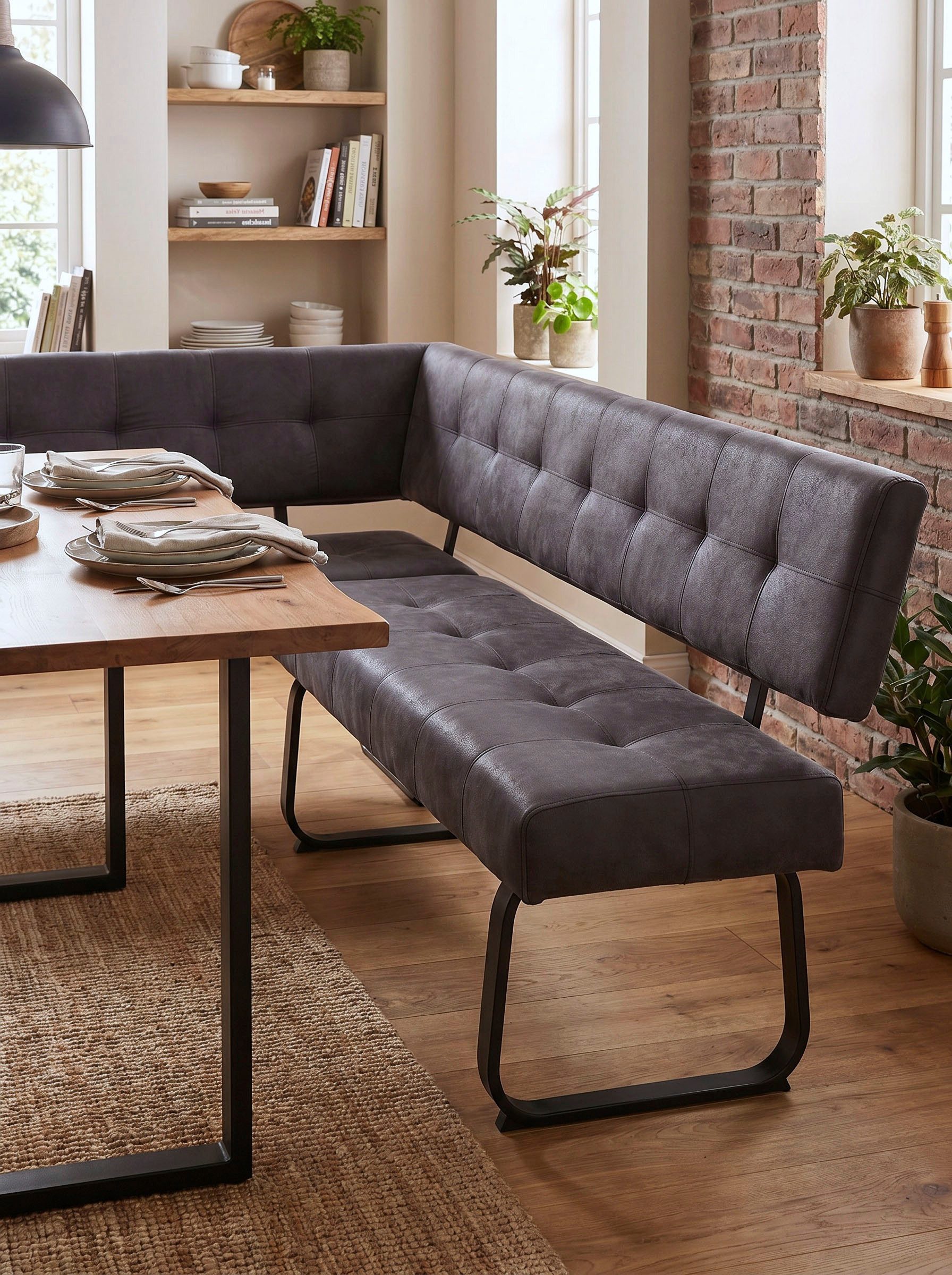 HELA Eckbank LUISE Polsterbank Esszimmer, mit Federkern Polsterung – Bild 4 von 5