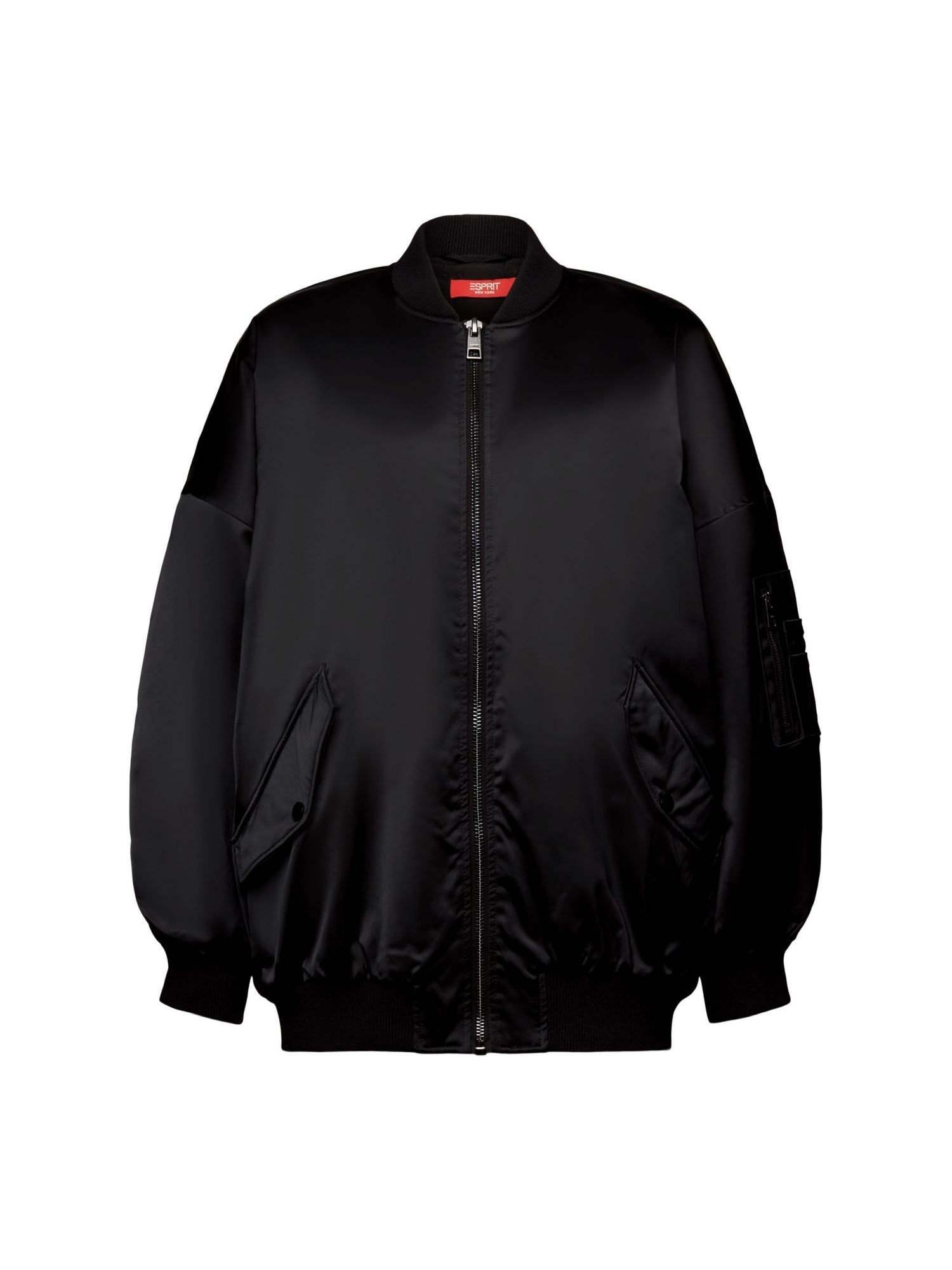 Esprit Bomberjacke aus BLACK Satin Bomberjacke