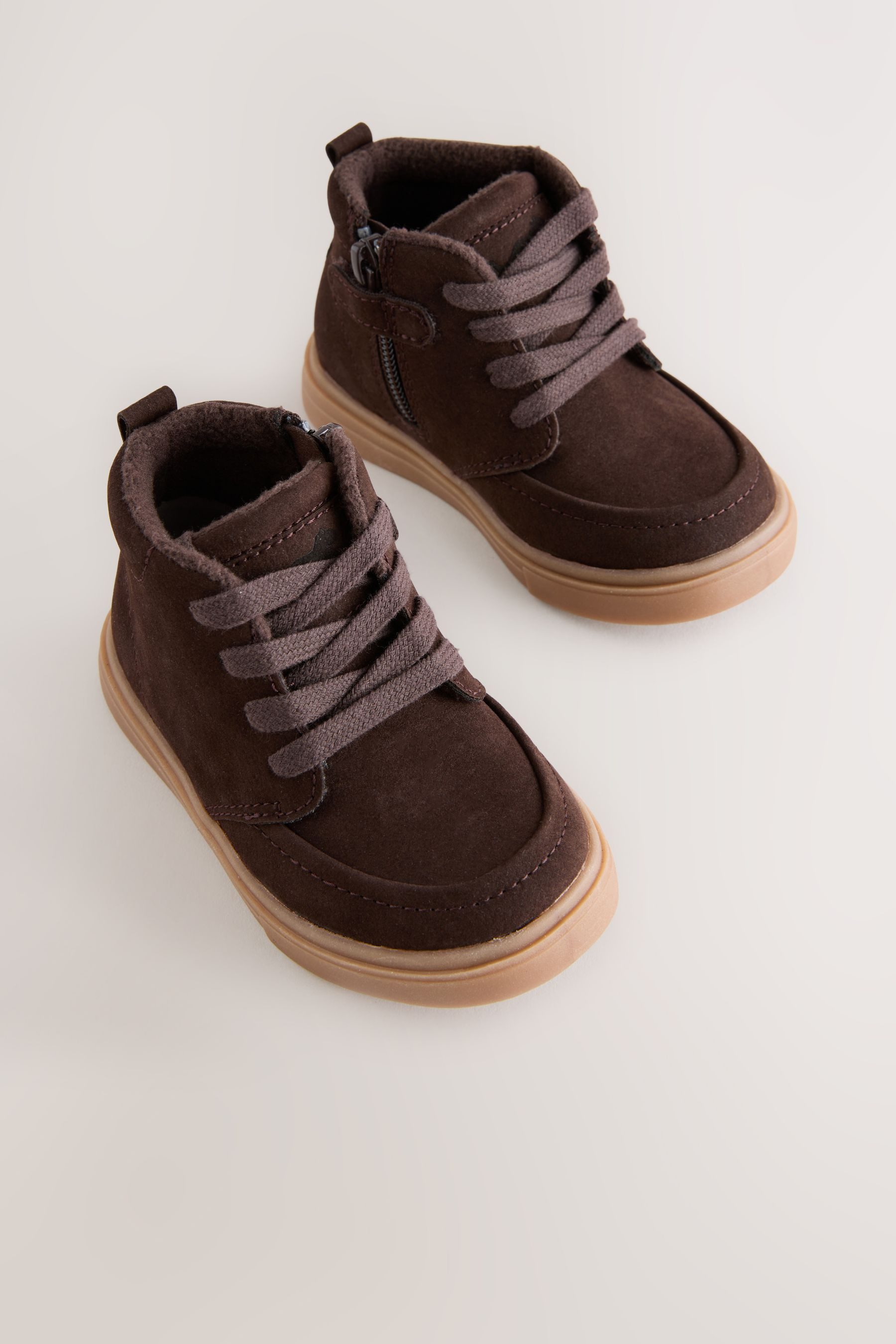 Next Warmgefütterte Chukka-Stiefel, weite Passform Schnürstiefelette (1-tlg)