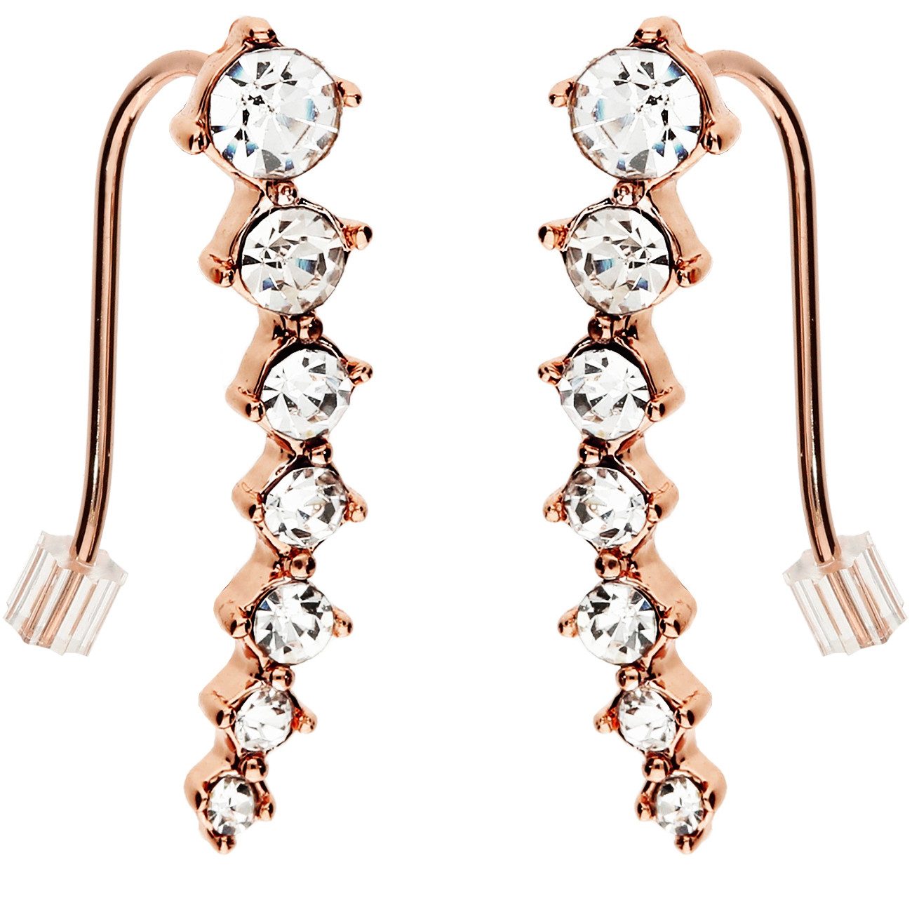 LÖB Ohrklemme Ohrklemme 750 Roségold vergoldet Zirkonia Ohrkletterer Bogen günstig online kaufen