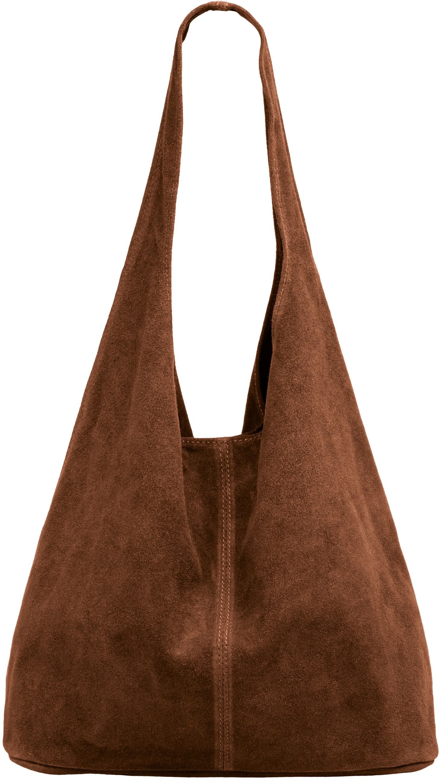 Caspar Schultertasche große Damen Wildleder Tasche Hobo Bag - CLASSIC LINE günstig online kaufen