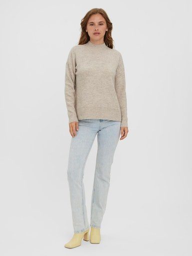Vero Moda Stehkragenpullover VMLEFILE OVERSIZE BOXY BLOUSE GA NOOS
