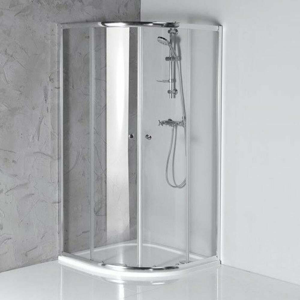HAK Eckdusche ARLETA Duschkabine Viertelkreis 90x90cm,R550, Klarglas, BxT: 90x90 cm