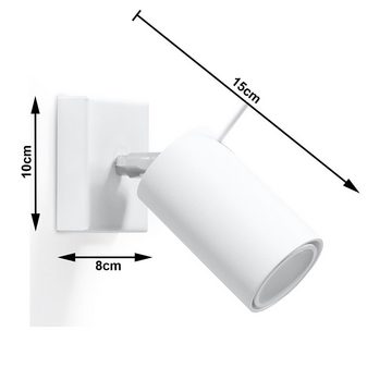 etc-shop Wandleuchte, Leuchtmittel nicht inklusive, Wandspot Innen Wandlampe weiss Wandleuchte Spot, Strahler