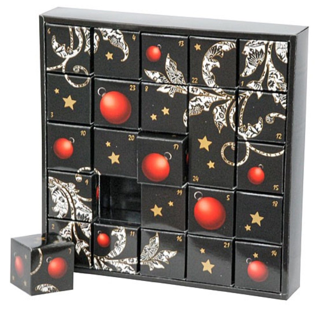 joyPac befüllbarer Adventskalender DIY Weihnachtskalender mit 24 Türchen Schwarz