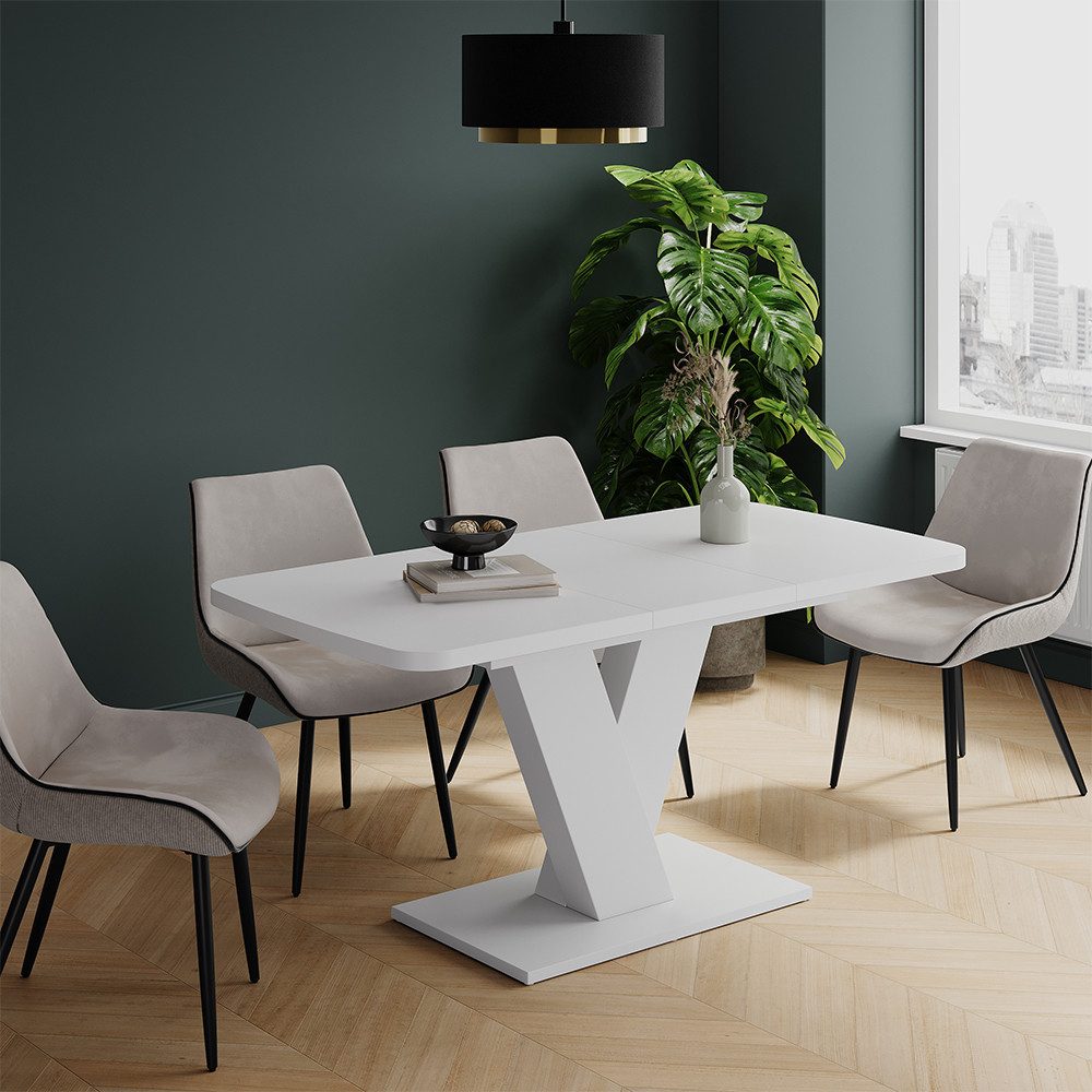 Vicco Esstisch Fenaro, Weiß/Weiß/Weiß, 120 x 80 cm ausziehbar (1-St) günstig online kaufen