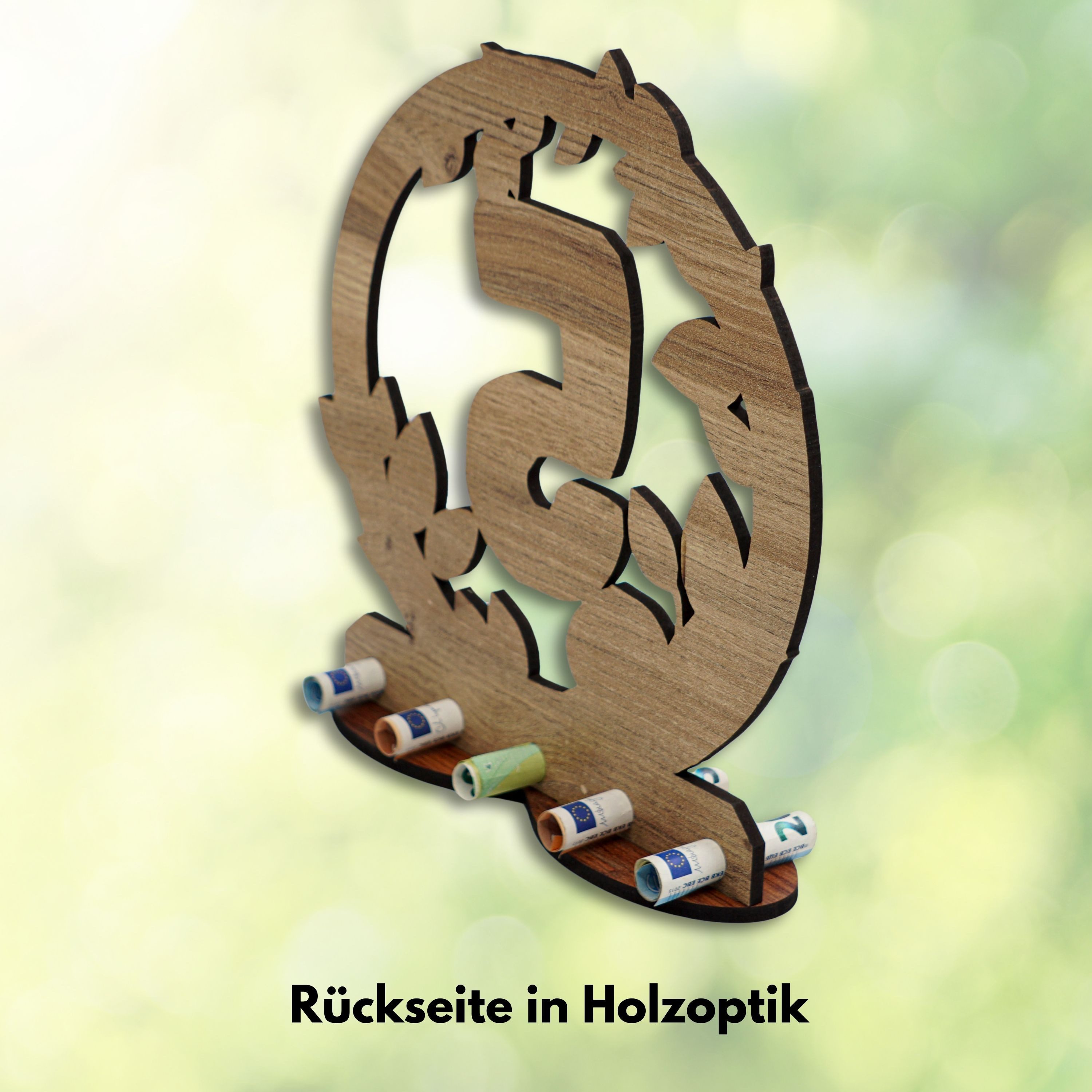 DARO Design Deko-Buchstaben Geldgeschenk zum Geburtstag Holzschild Bargeldgeschenk