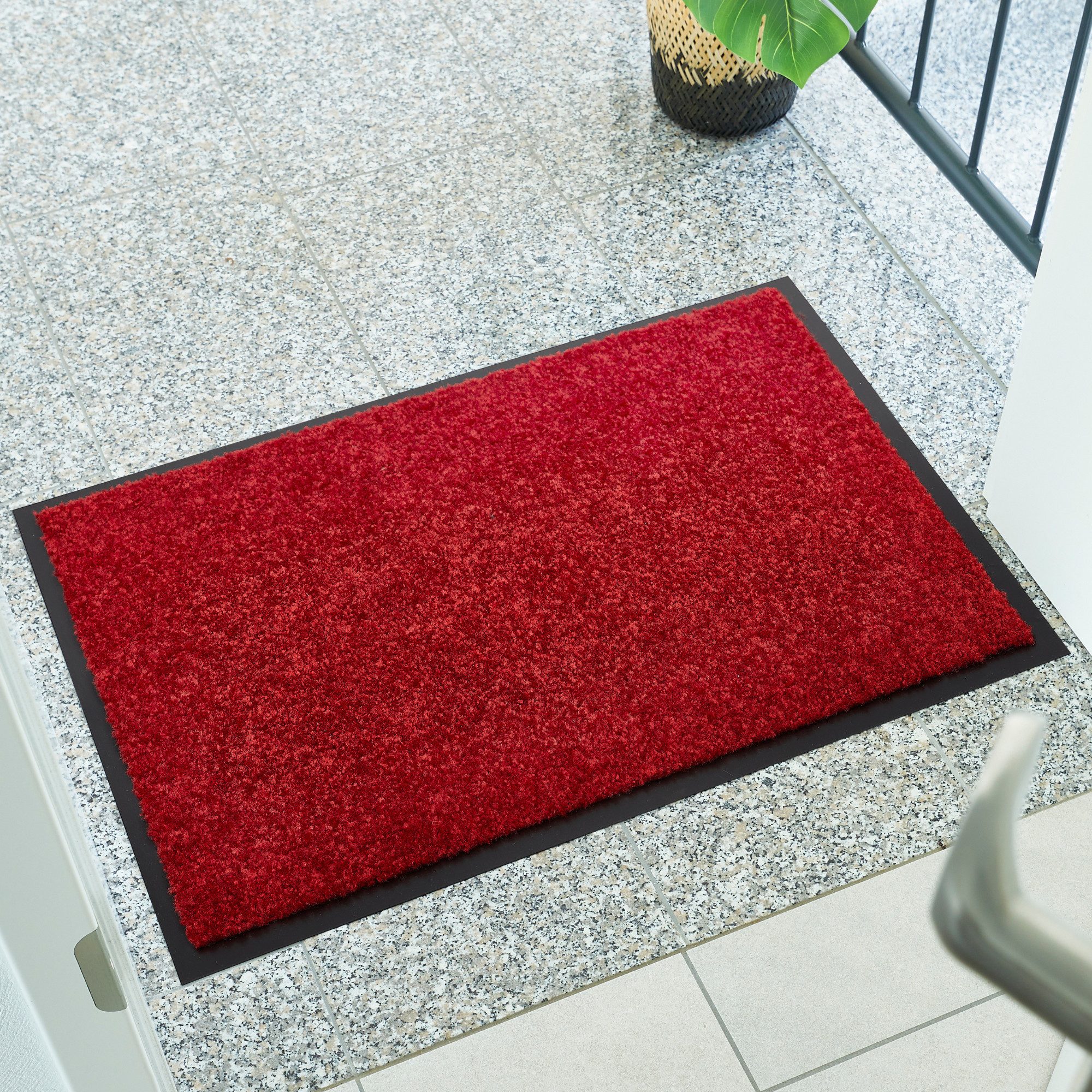 Andiamo Fußmatte Super Wash & Clean, Made in Belgium, rechteckig, Höhe: 7 mm, Schmutzfangmatte, Uni Farben, rutschhemmend, waschbar