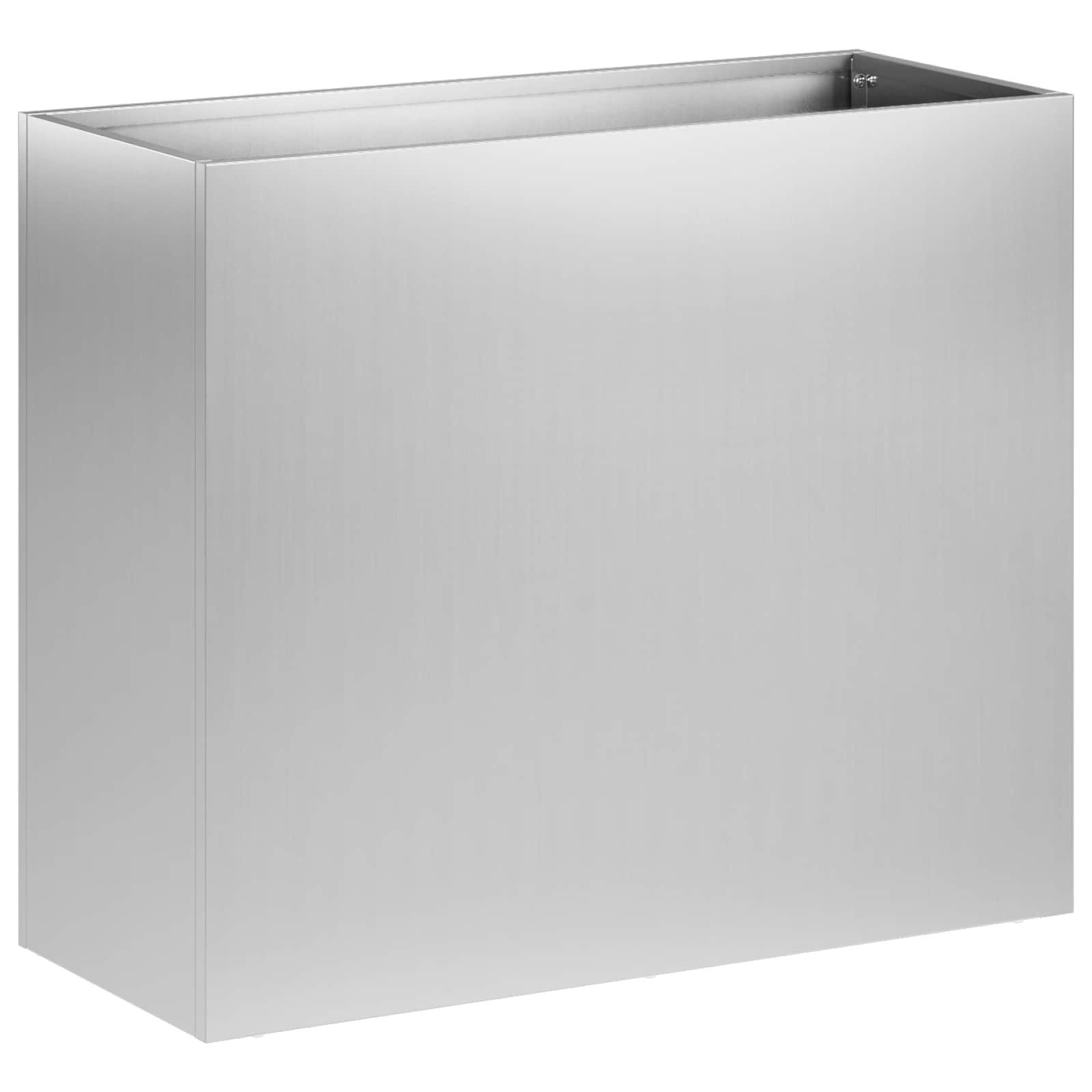vidaXL Blumentopf Garten-Pflanzgefäß Silber 50 x 20 x 40 cm Verzinkter Stahl (1 St)