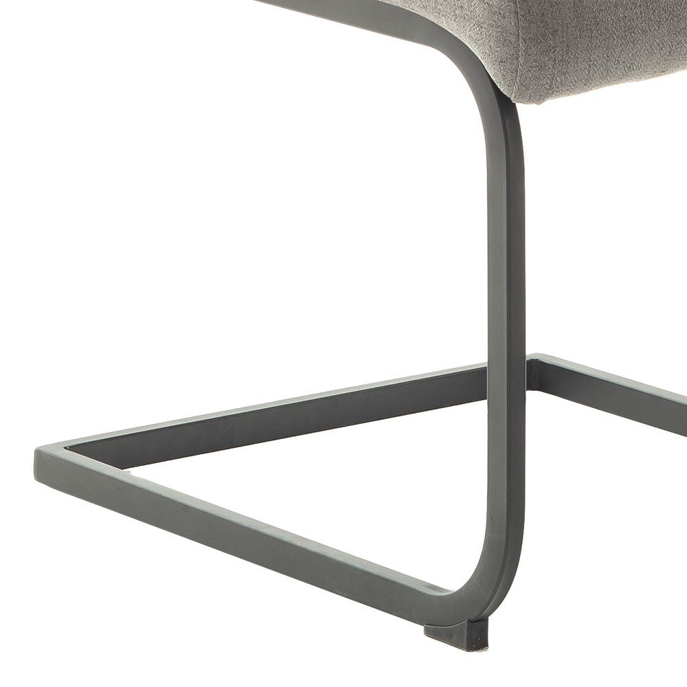 2er grau Set Polsterstuhl Metallgriff, Esszimmerstühle mit B/H/T Lomadox in SVELVIK-05, 49/98/63 cm