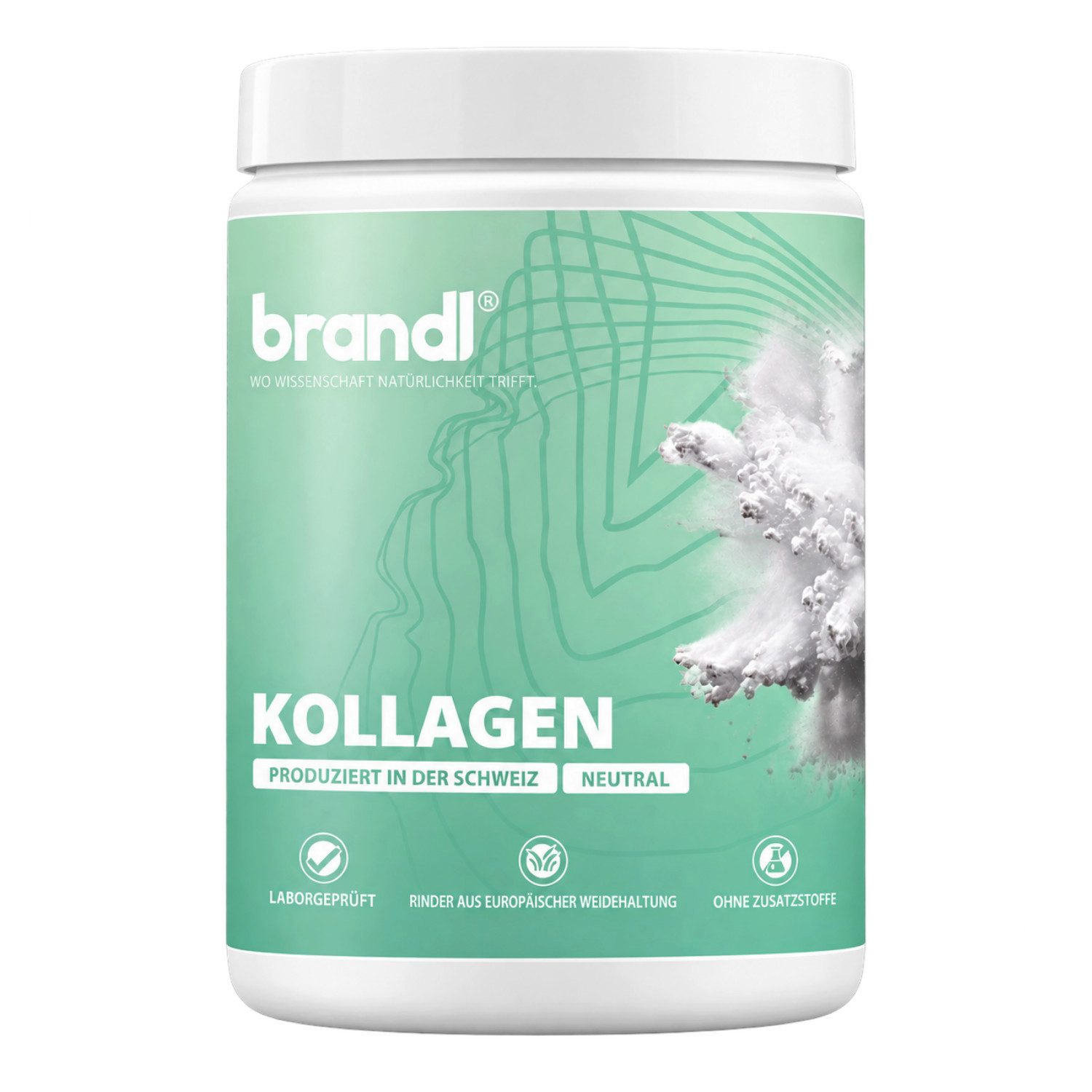 Brandl Nutrition Kollagen Pulver für Gelenke, Knie & Haut aus europäischer Weidehaltung Pulver, 1110 g, geschmacks- und geruchsneutral & unabhänging laborgeprüft