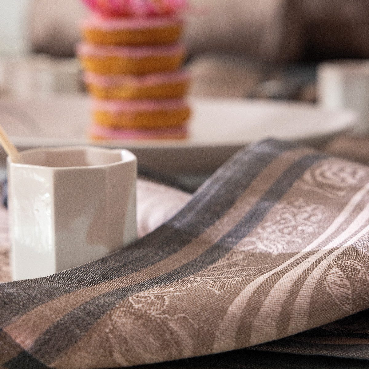 Le Jacquard Francais Stoffserviette Servietten (4x Set) Romance Charme 50x50 cm, (4 St)