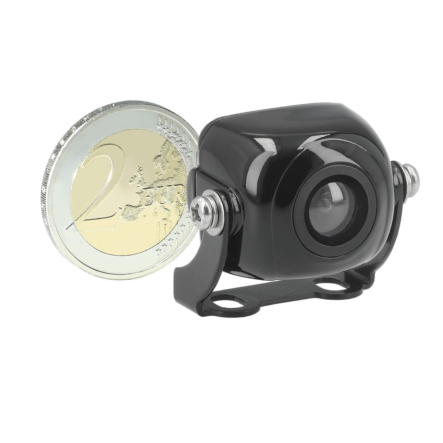 VSG24 Rückfahrkamera MAXX Mini-Kamera nur 3x3 cm für PKW 170° Blickwinkel Rückfahrkamera (inkl. 6M. Kabel, Parklinien, Flexible als Front Kamera geeignet 12V)