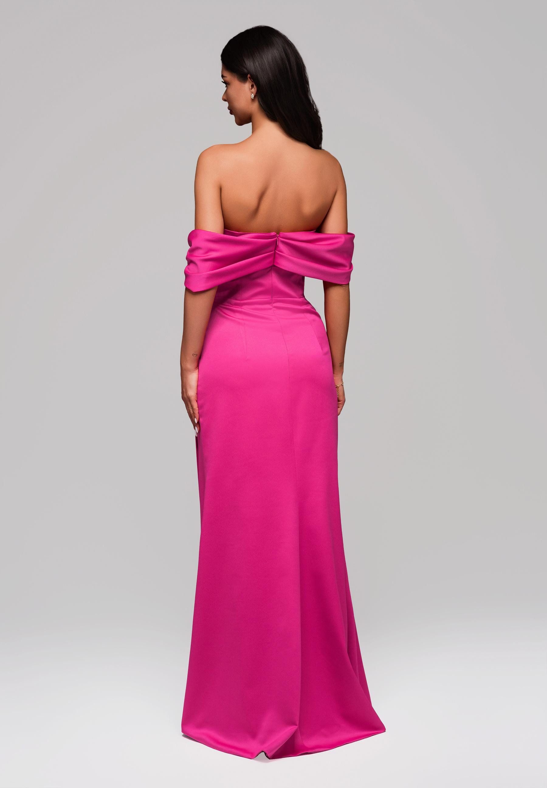 OMBRE Abendkleid Elegantes Abendkleid mit Korsett-Oberteil und Beinschlitz