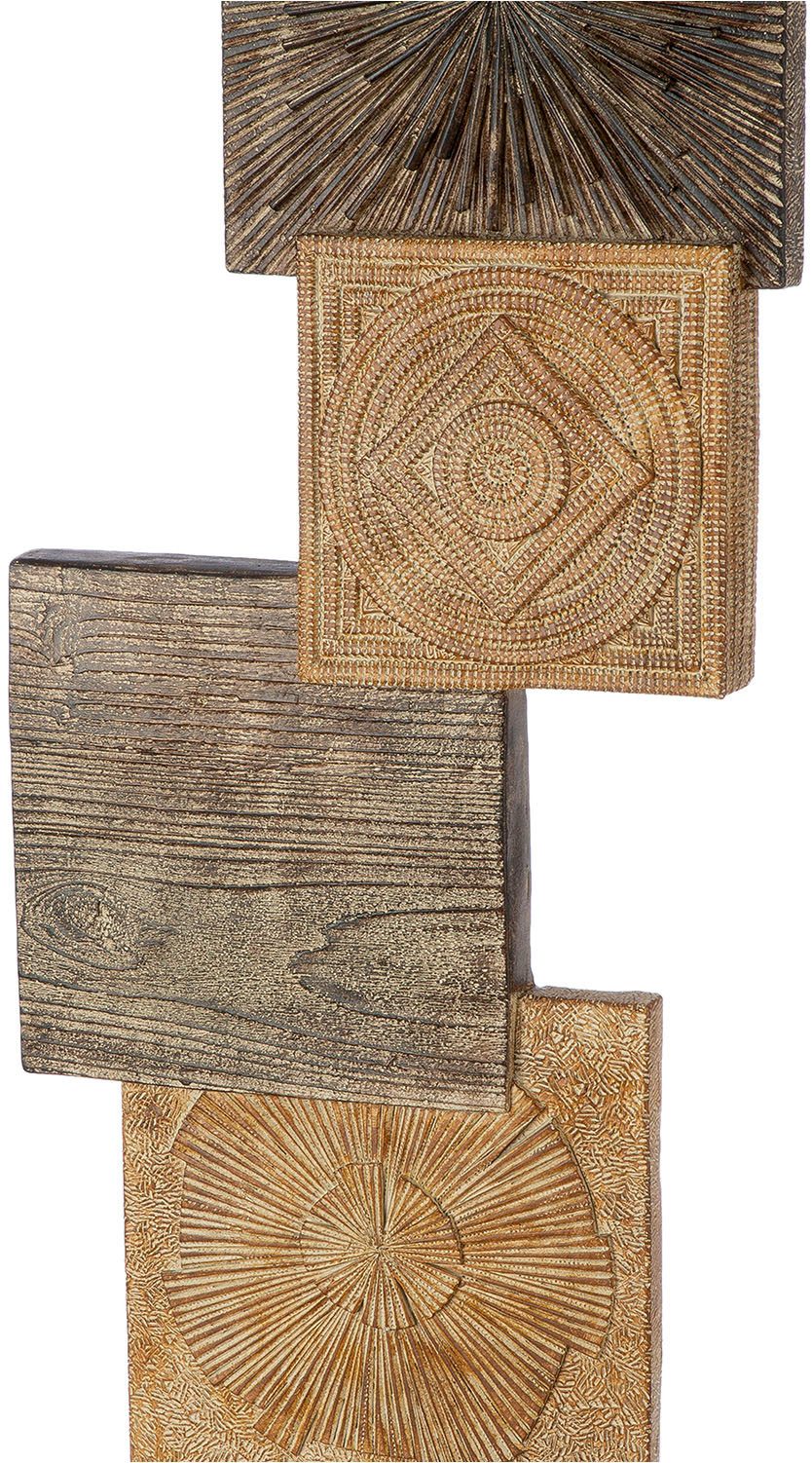 Casablanca by Gilde Dekoobjekt Skulptur quadratisch Esculpida naturfarben H. 69 cm (1 St)