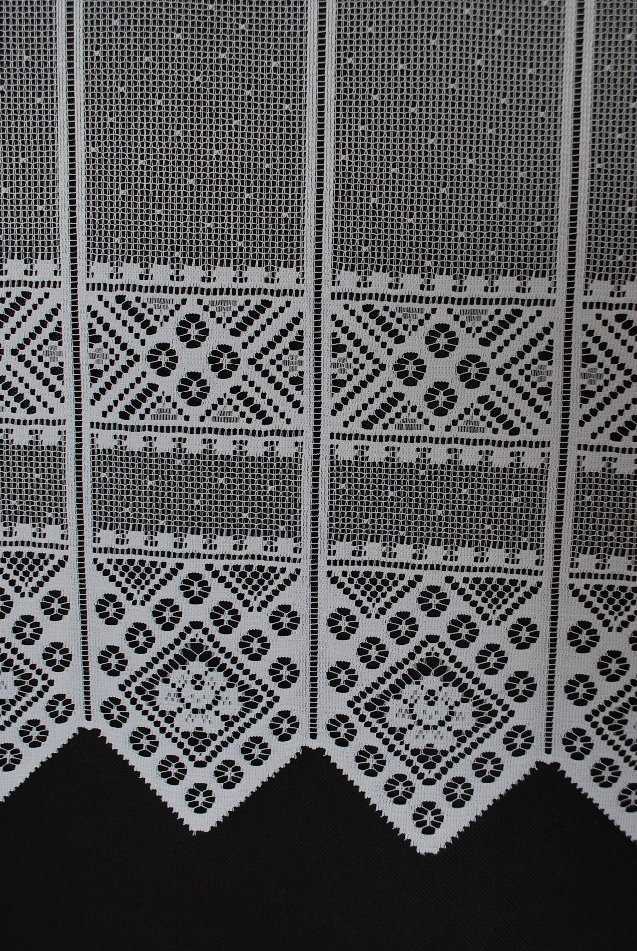 Gardinen Kranzusch Scheibengardine Blume Muster (1 St), Stangendurchzug, tr günstig online kaufen