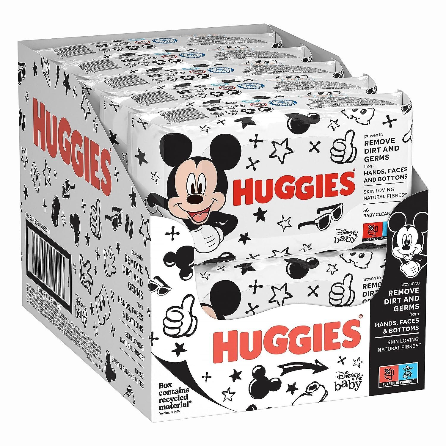 HUGGIES Windeln Baby Feuchttücher Disney Reinigungstücher 10 x 56 Tücher Monatsbox