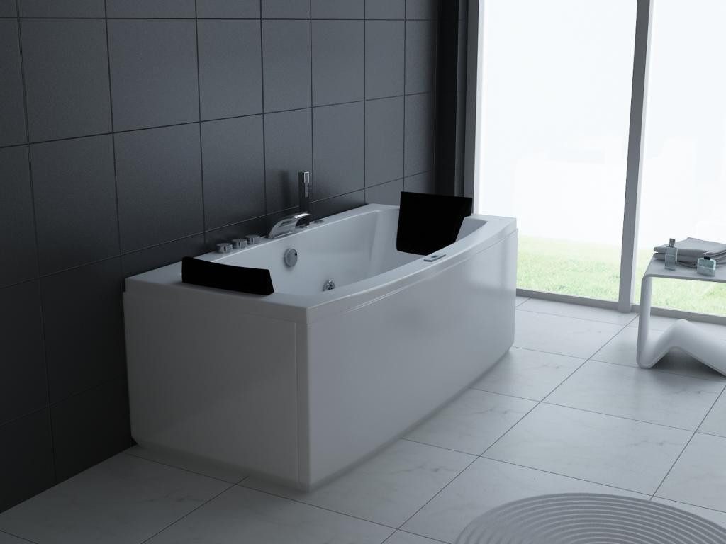 PureHaven Whirlpool 160x80 cm mit Heizung, Lichttherapie & Bluetooth-Soundsystem