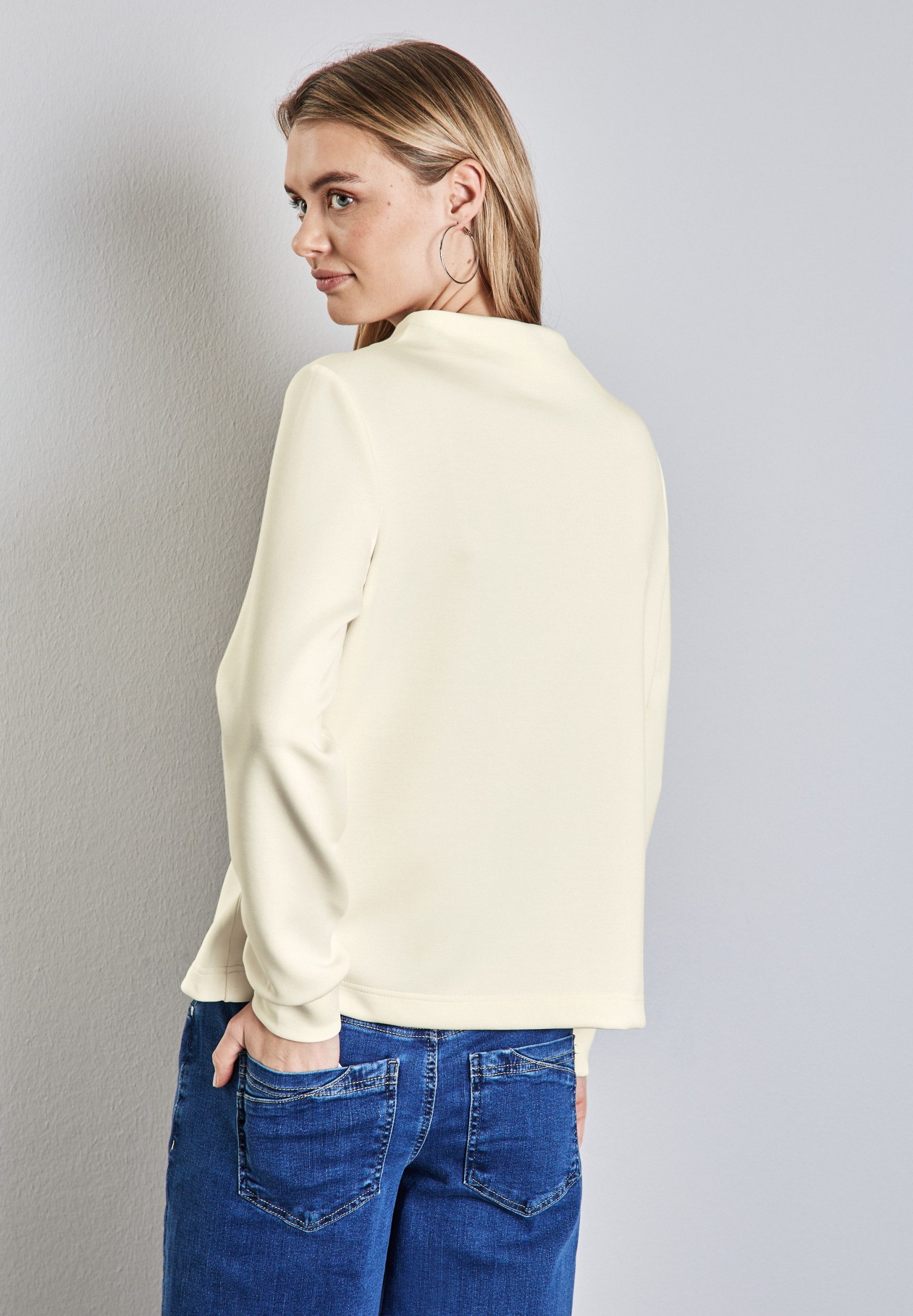 STREET ONE Sweatshirt - Silk-Look Shirt - Elegantes Damenshirt