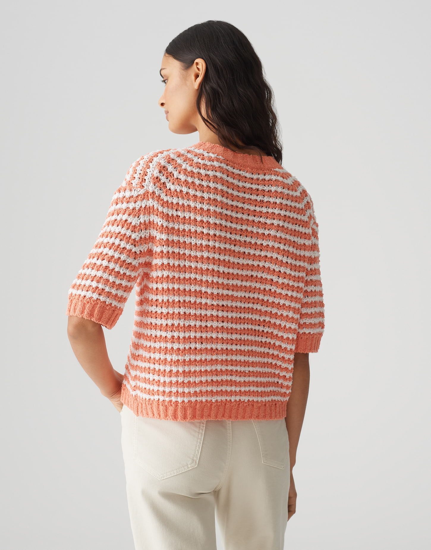 OPUS Strickpullover PALVADORA Boxy Fit aus BCI Cotton Mix