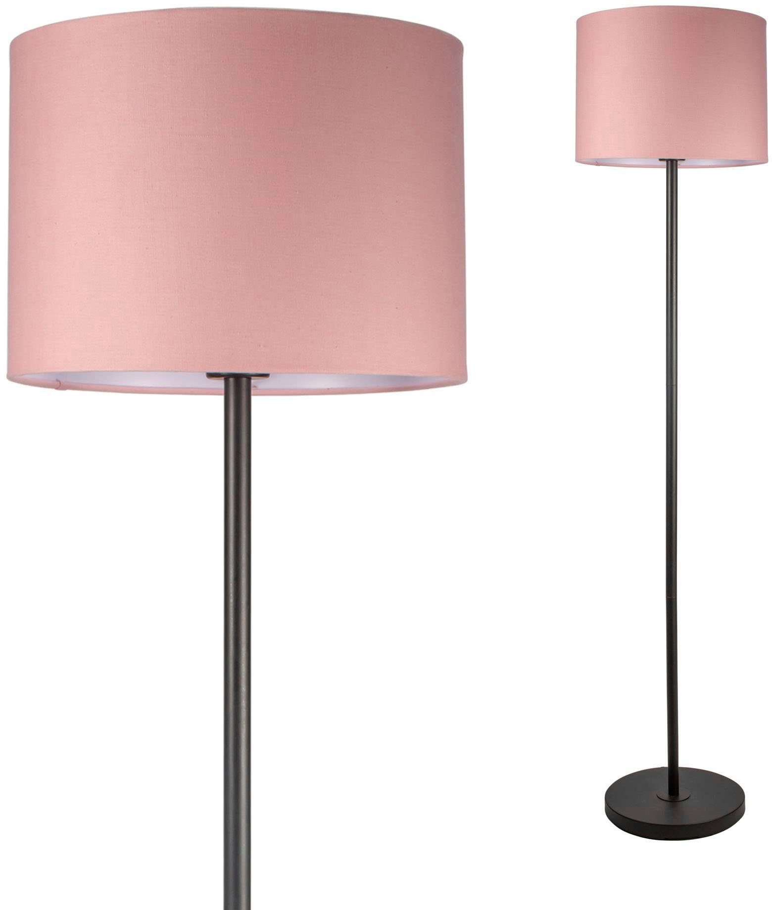 Pauleen Stehlampe Grand Reverie, E27, Stoffschirm Leuchtmittel, Rosa ohne