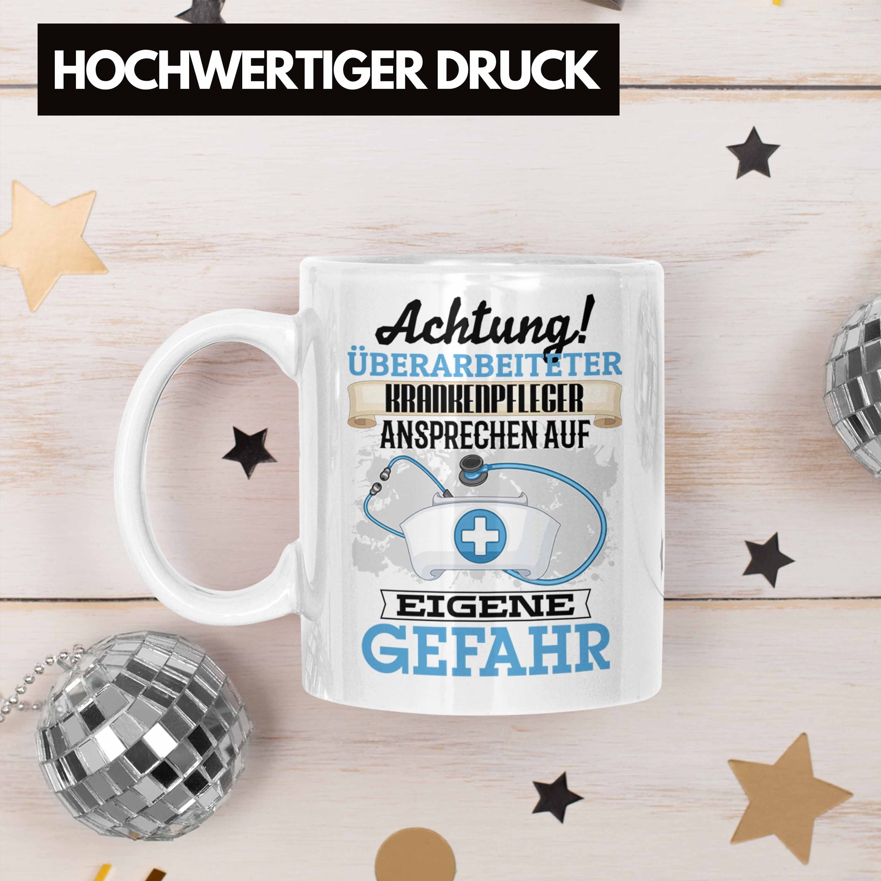 Trendation Tasse Tasse Spruch Krankenpfleger Kaffeebeche Geschenk Geschenkidee Weiss Lustiger