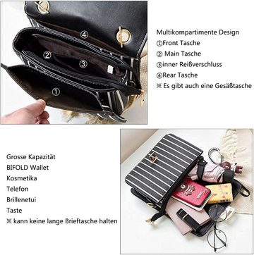 GelldG Umhängetasche Damen PU kleine Geldbörsen, Handtaschen Mode mit Kettenriemen