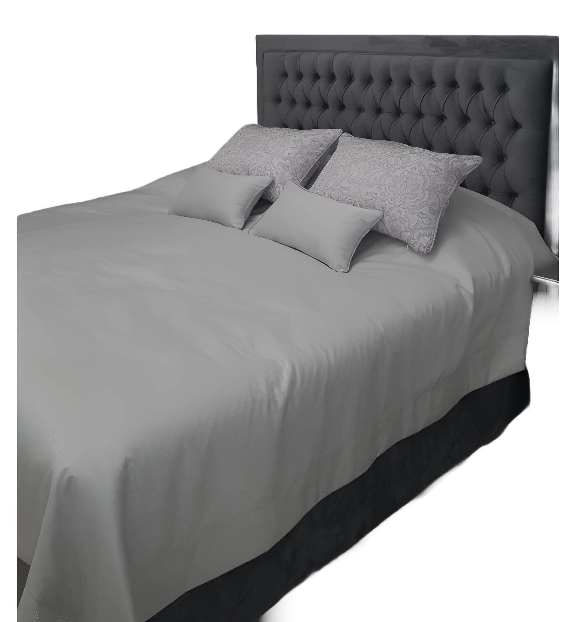 Xlmoebel Bett Neues graues Doppel-Hotelbett mit Polsterung für Schlafzimmer (Bett), Hergestellt in Europa