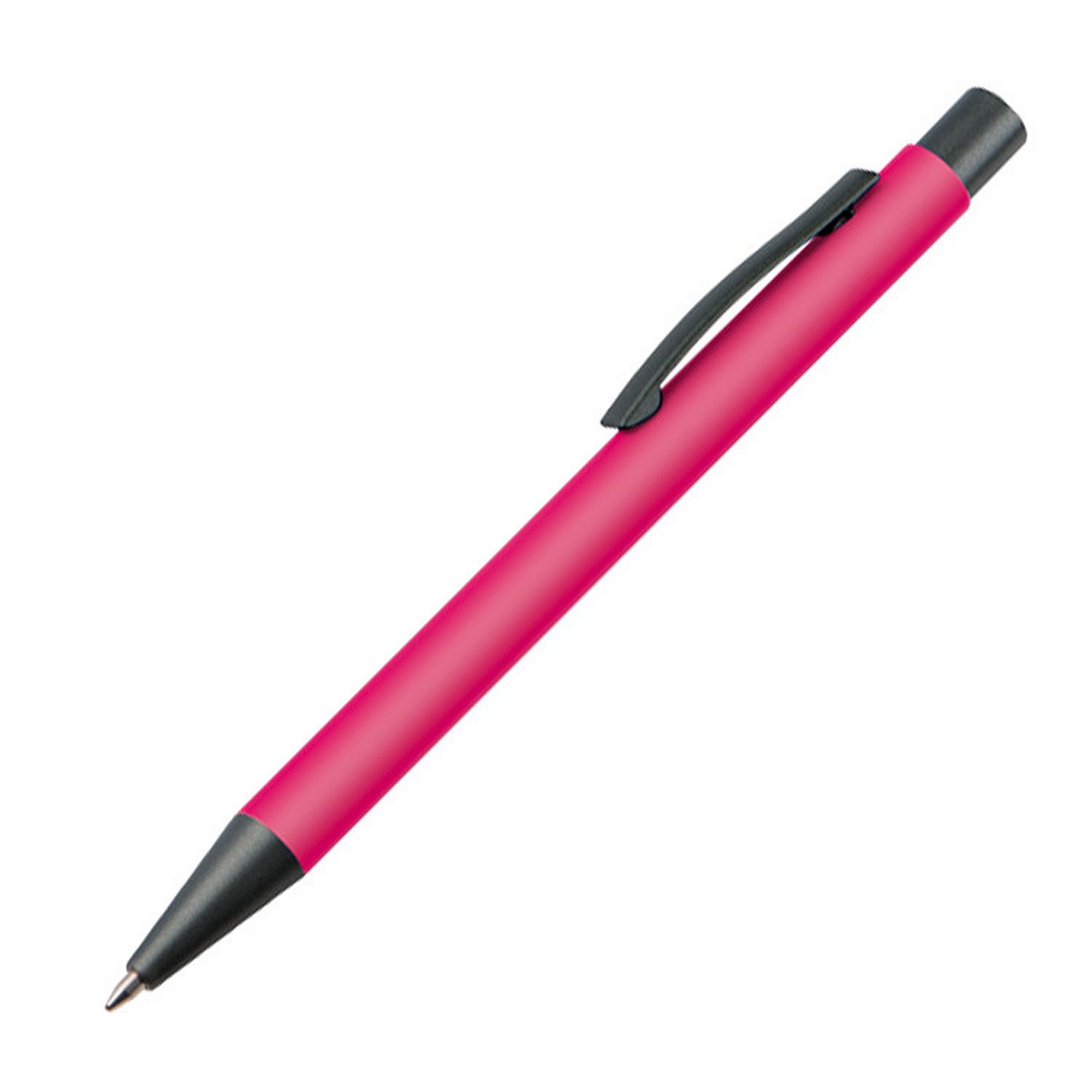 Livepac Office Kugelschreiber 10 Kugelschreiber / mit Clip aus Metall / Farbe: pink