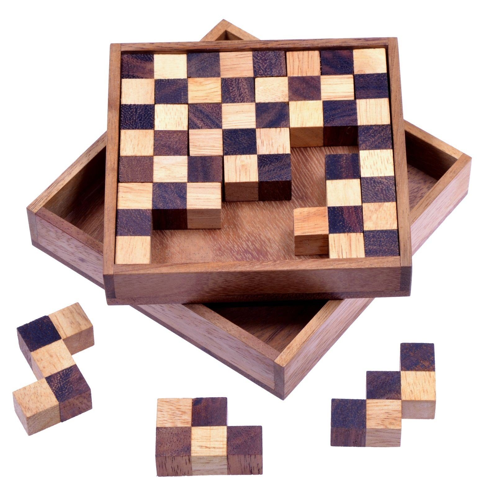 Logoplay Holzspiele Spiel, Schach Puzzle - 2. Wahl - Pentomino Puzzle -  Lernspiel mit 12 PentominosHolzspielzeug