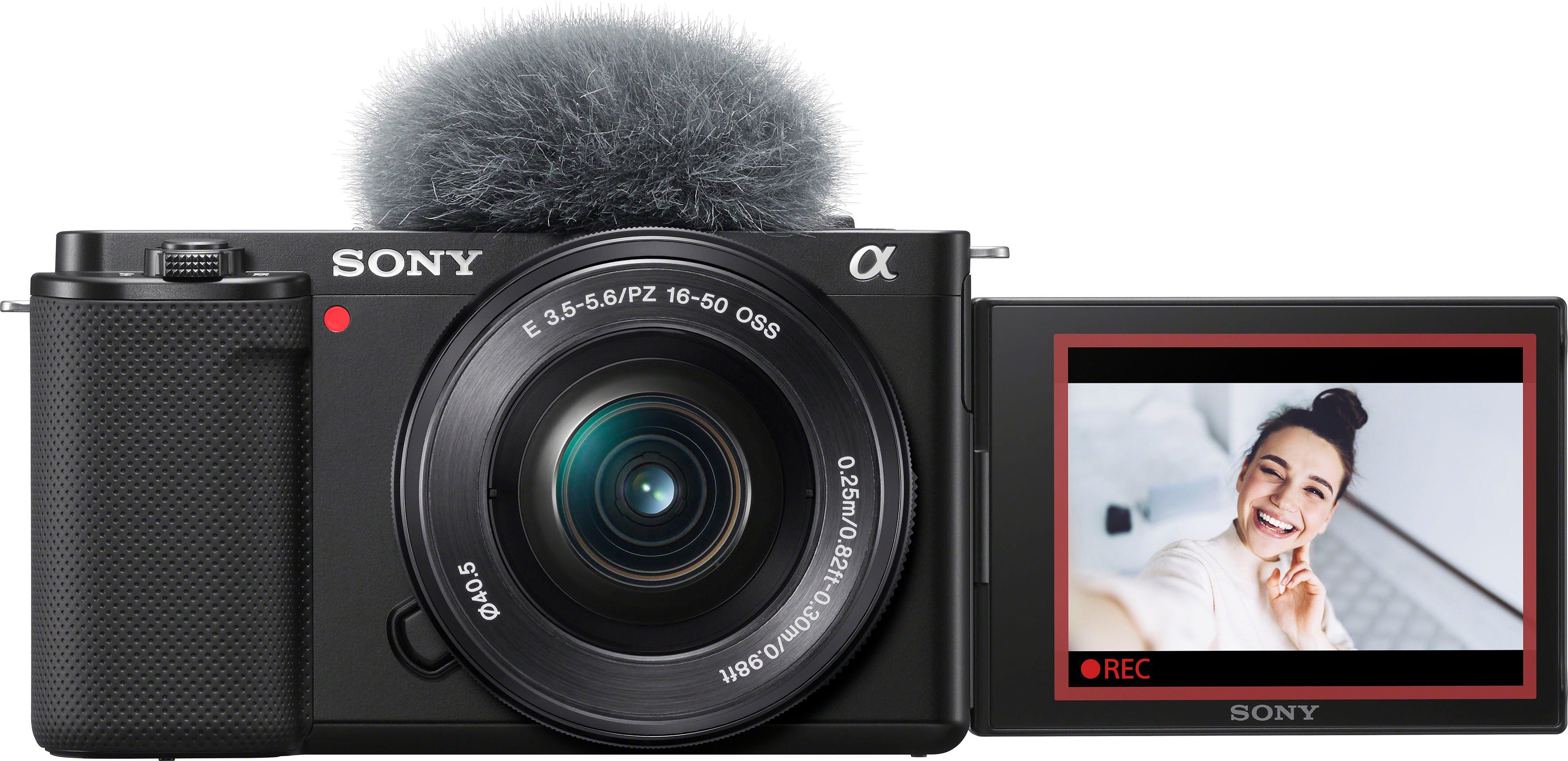 Sony ZV-E10L Systemkamera (E PZ 16 - 50 mm F3.5 - 5.6 OSS (SELP1650), 24,2