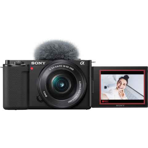 Sony ZV-E10L Systemkamera (E PZ 16 - 50 mm F3.5 - 5.6 OSS (SELP1650), 24,2 MP, Bluetooth, WLAN (WiFi), Vlog-Kamera mit schwenkbarem Display inkl. SEL16-50 Objektiv)