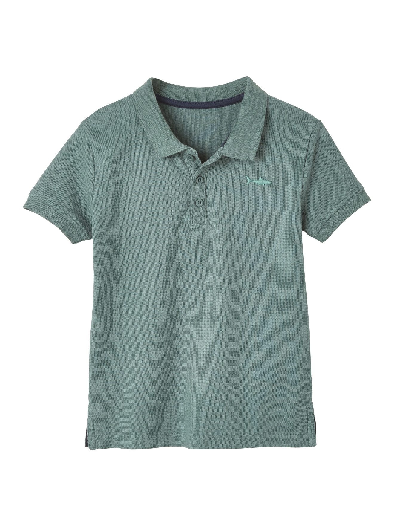 vertbaudet Poloshirt Jungen Poloshirt, kurze Ärmel Stickerei