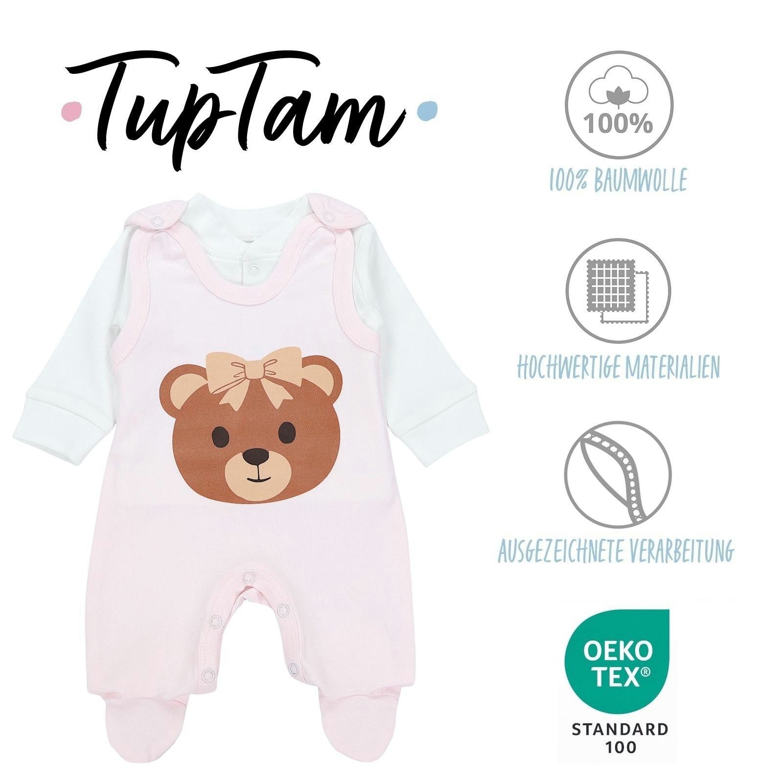 TupTam Strampler TupTam Baby Mädchen Jungen Strampler mit Langarmshirt Aufdruck Spruch von TupTam